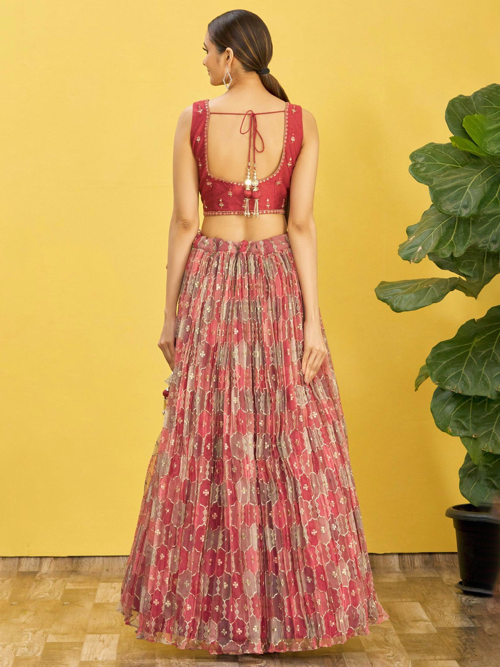 Bhavya Mohini Floral Elegance Oreganza Lehengha Choli