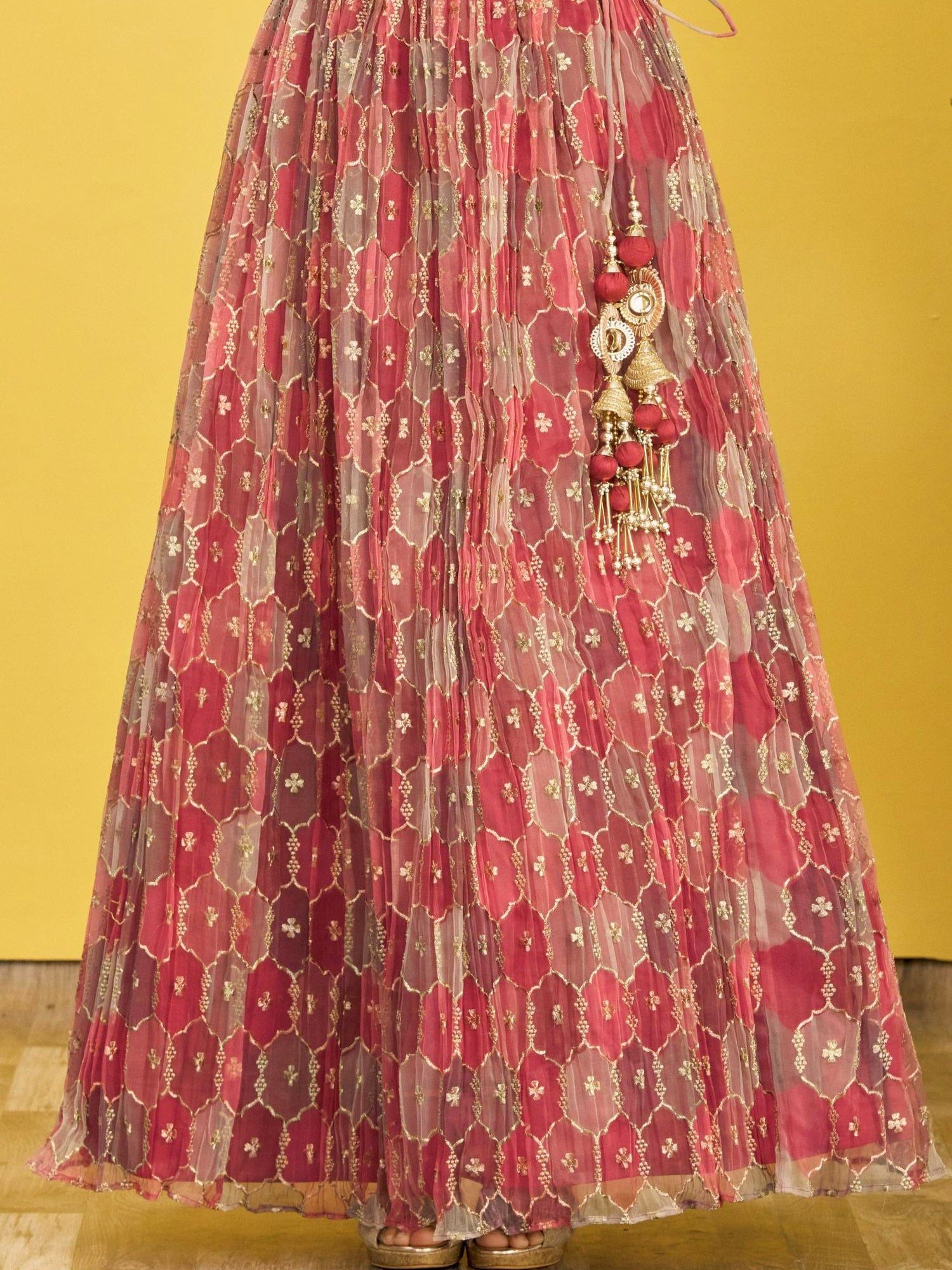 Bhavya Mohini Floral Elegance Oreganza Lehengha Choli