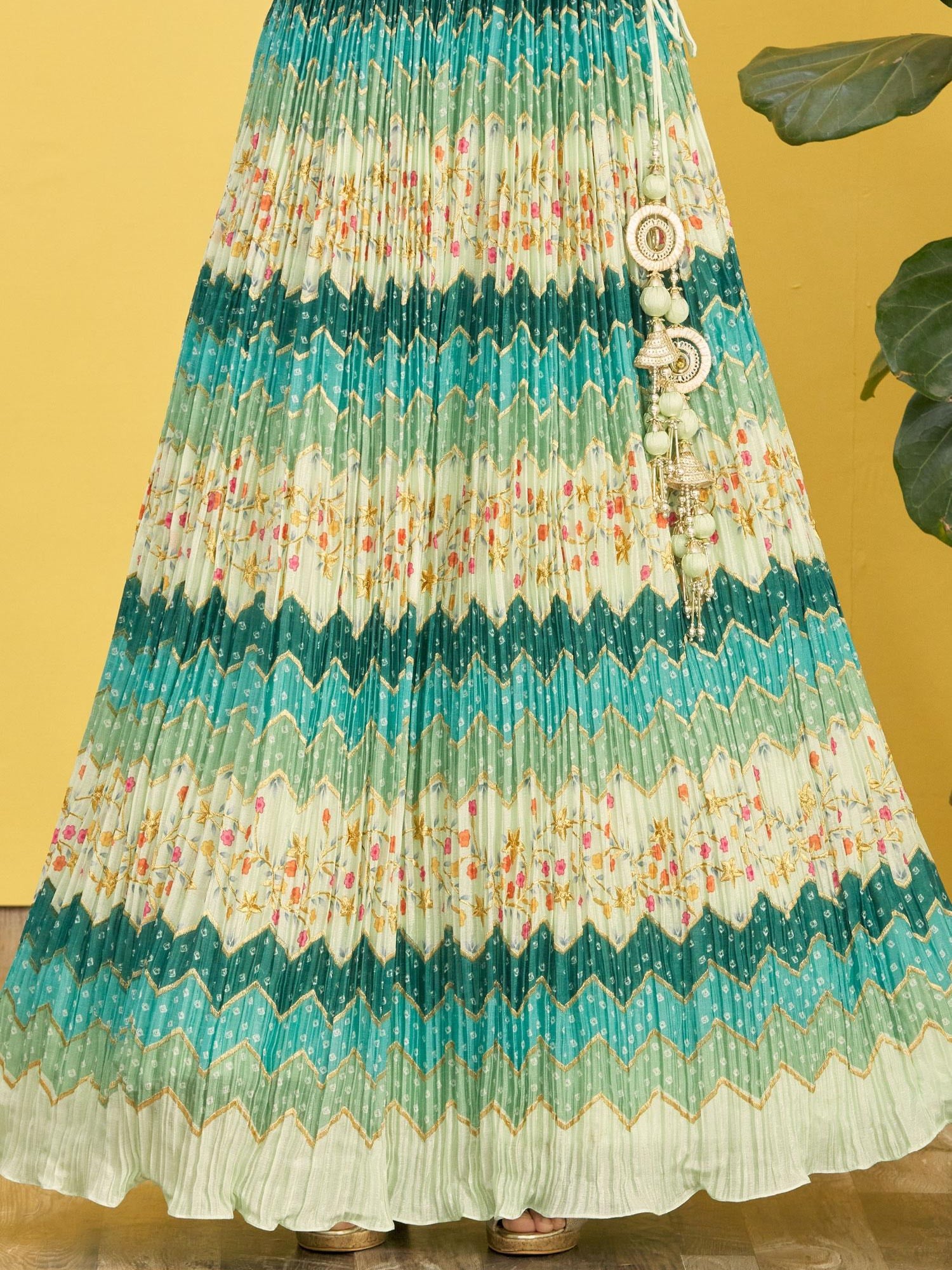 Amrita Sparsh Chinon Embellished Threaded Lehengha Choli