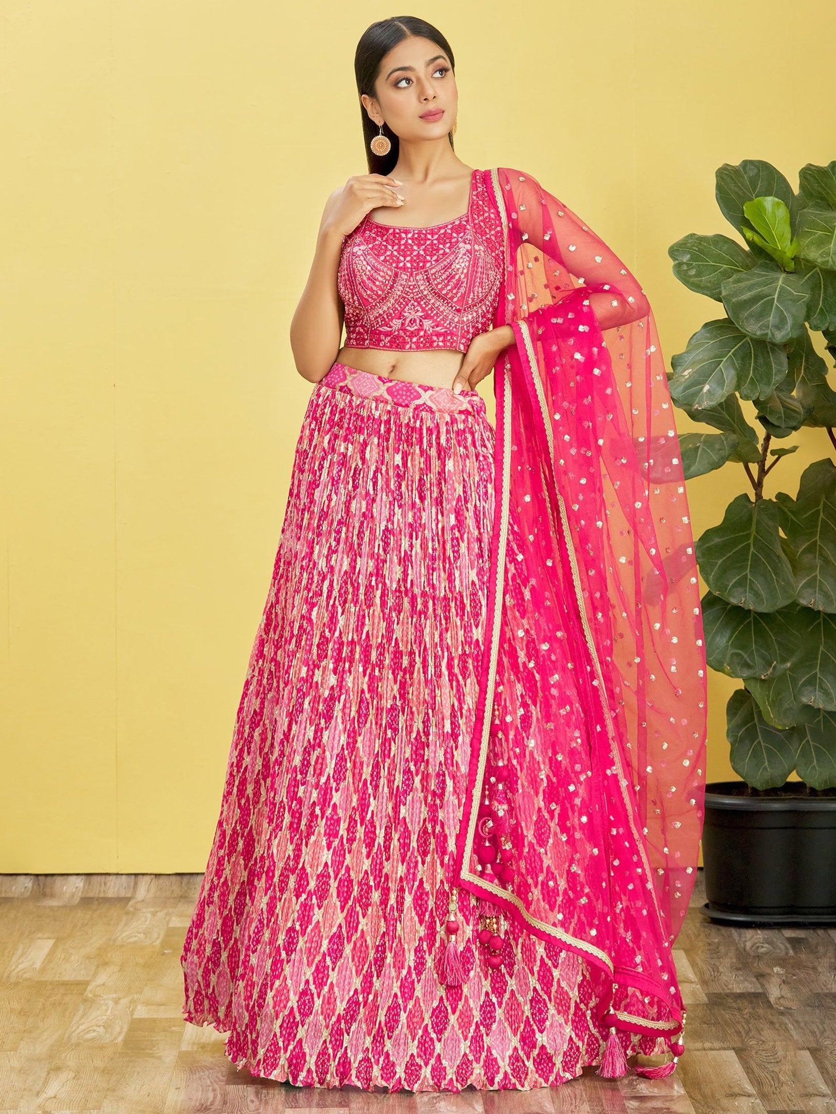 Madhurima Chinon Mandakini Threadwork Lehengha Choli