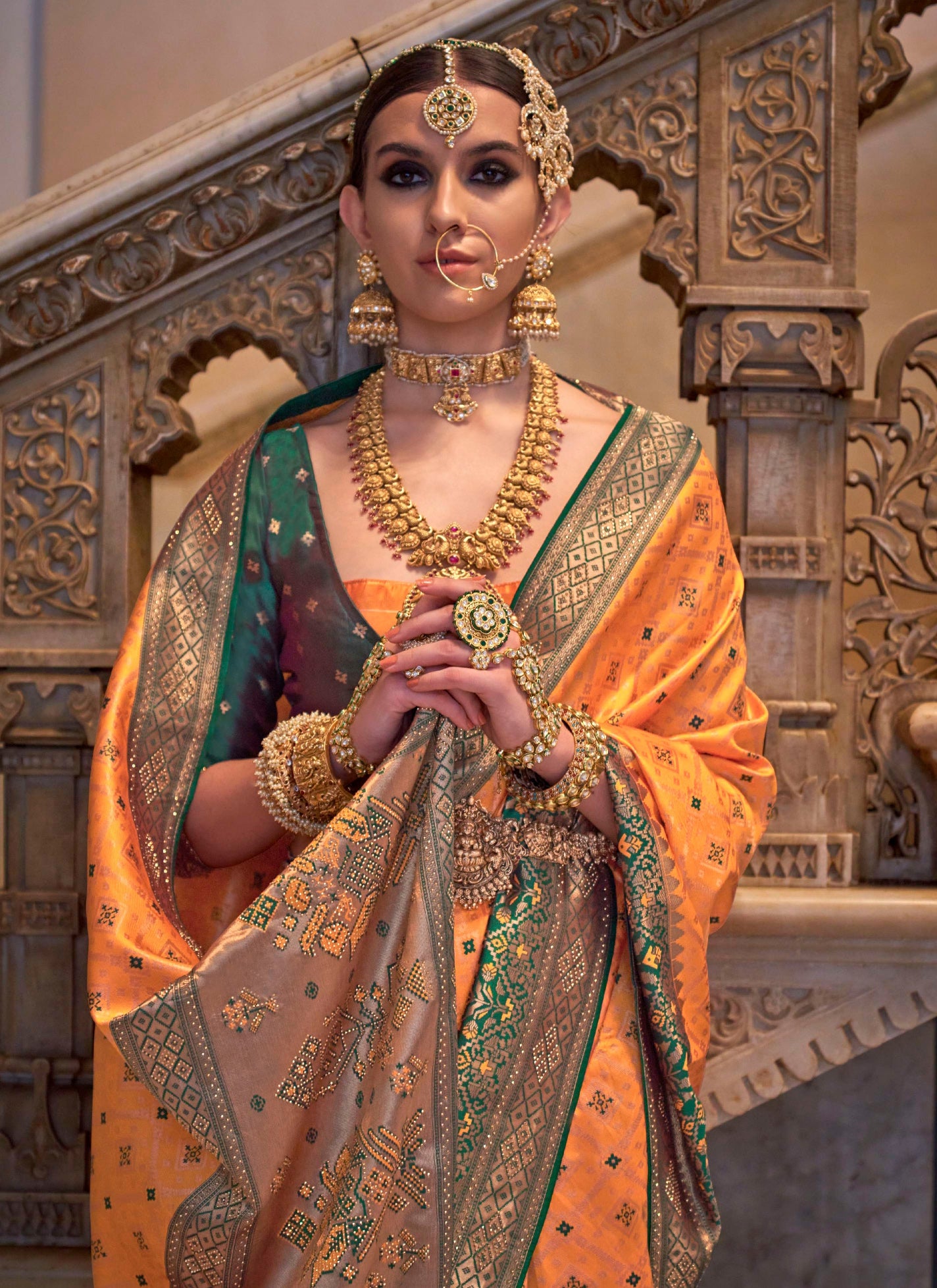 Rajmahal Rangoli Banarasi Silk Saree