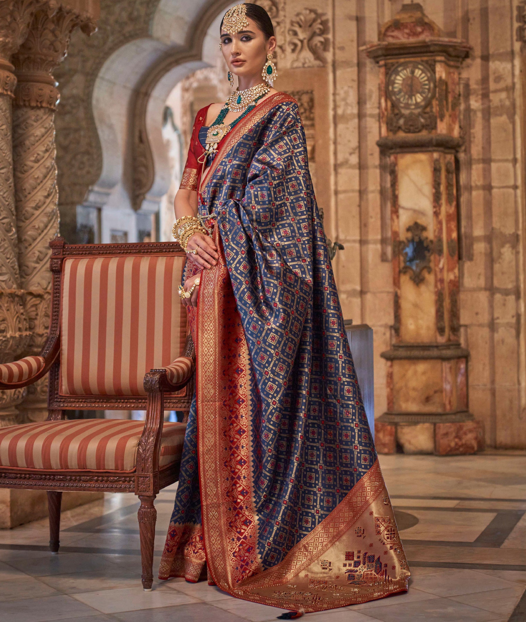 Badshah Bhushan Banarasi Silk Saree