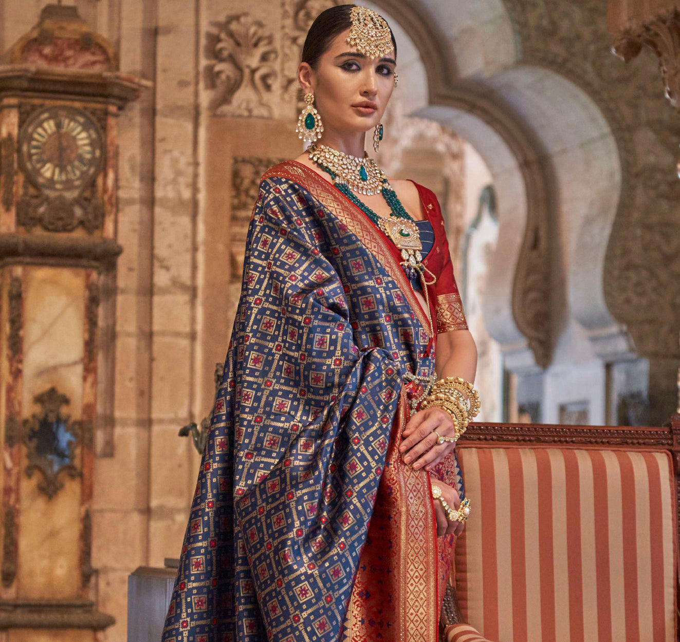 Badshah Bhushan Banarasi Silk Saree
