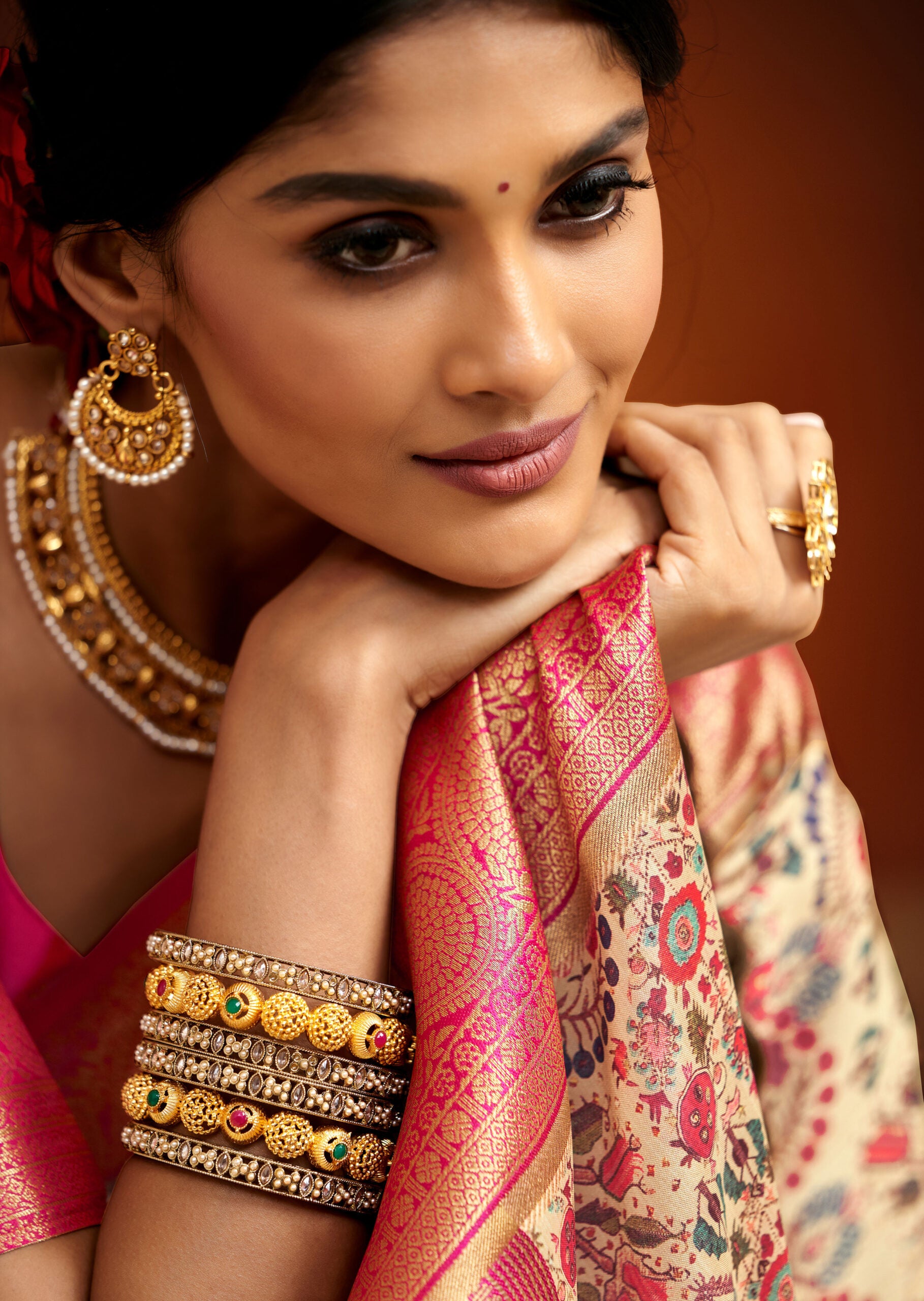 Saanjh Samvedana Kalamkari Banarasi Silk sarees