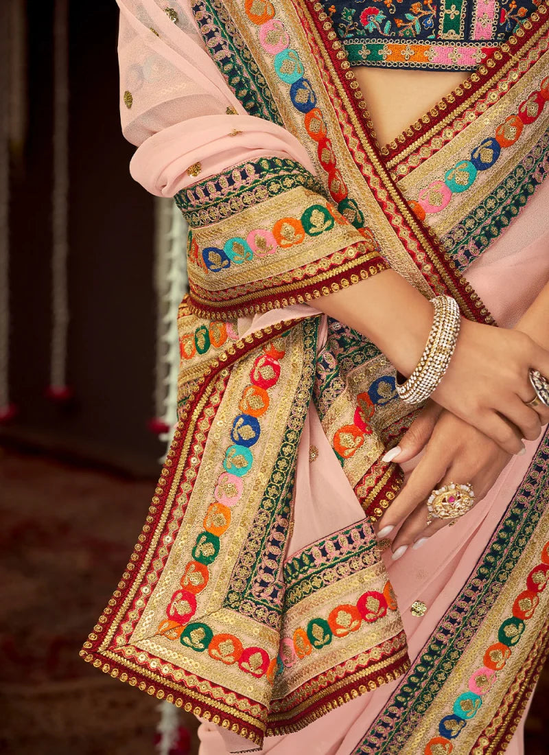 Dainty Delight Fairy Dust Georgette Saree