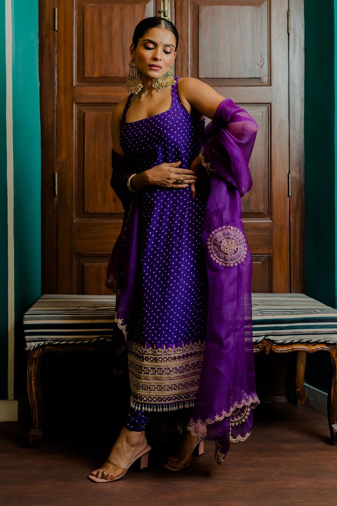 Rajpreet Zari Magic Georgette Reverie Satin Georgette Salwar Suit