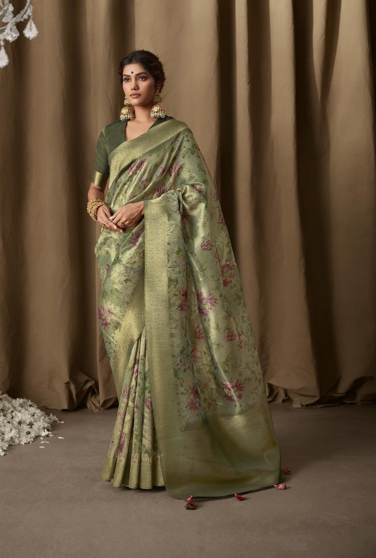 Nabanita Green Dream Silk Saree