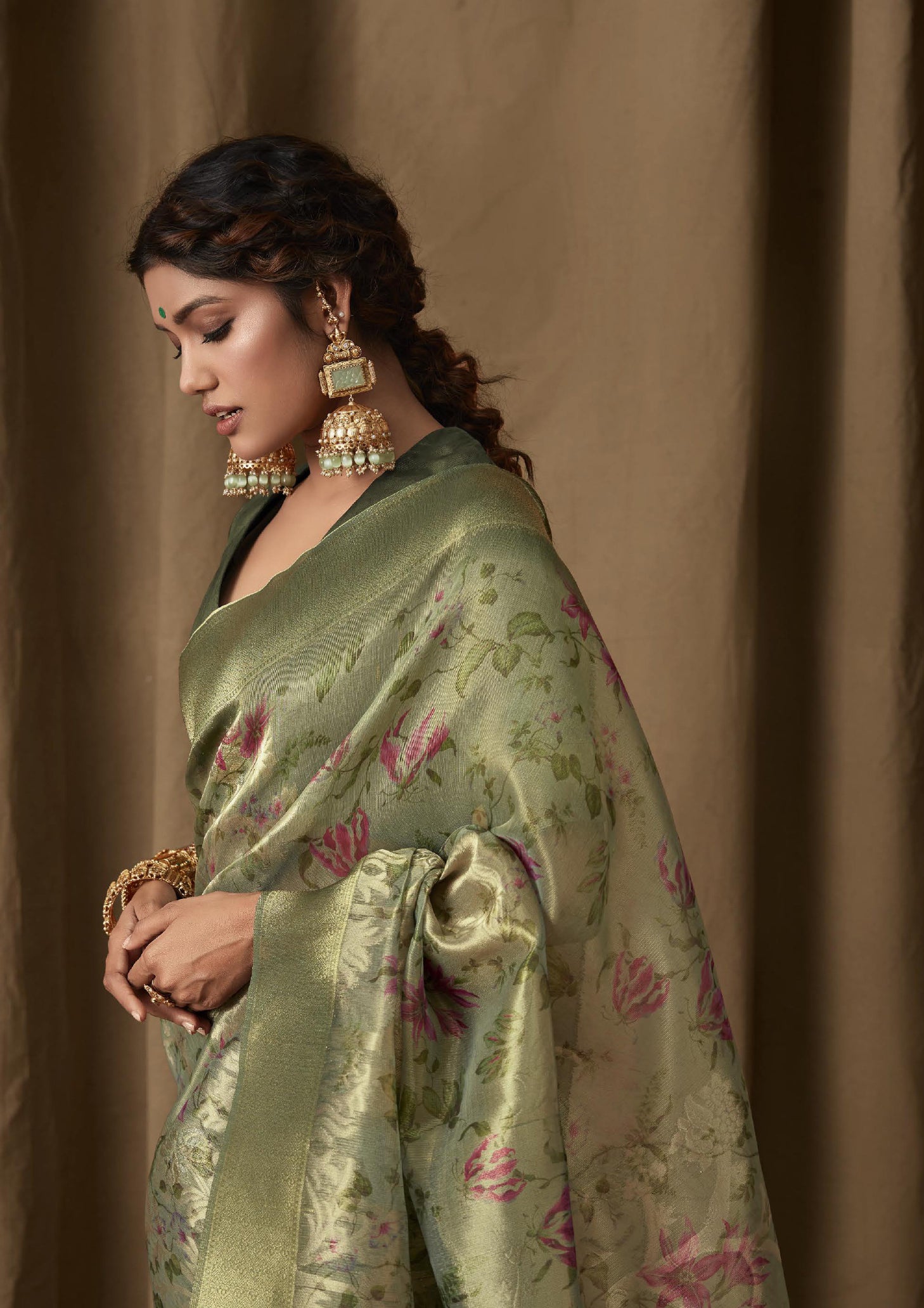 Nabanita Green Dream Silk Saree