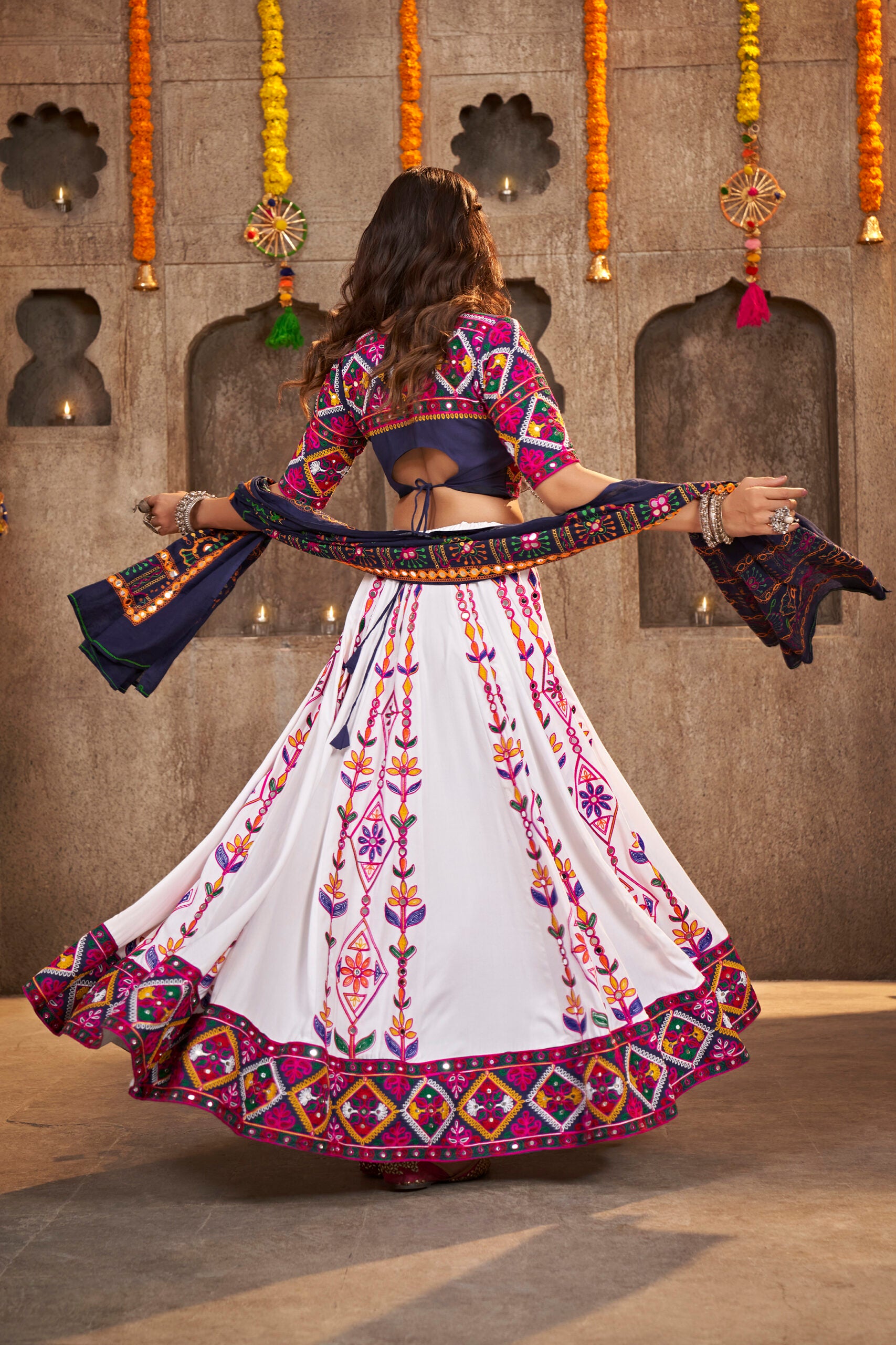 Swarnim Aabhushan Navratri Lehenga Choli