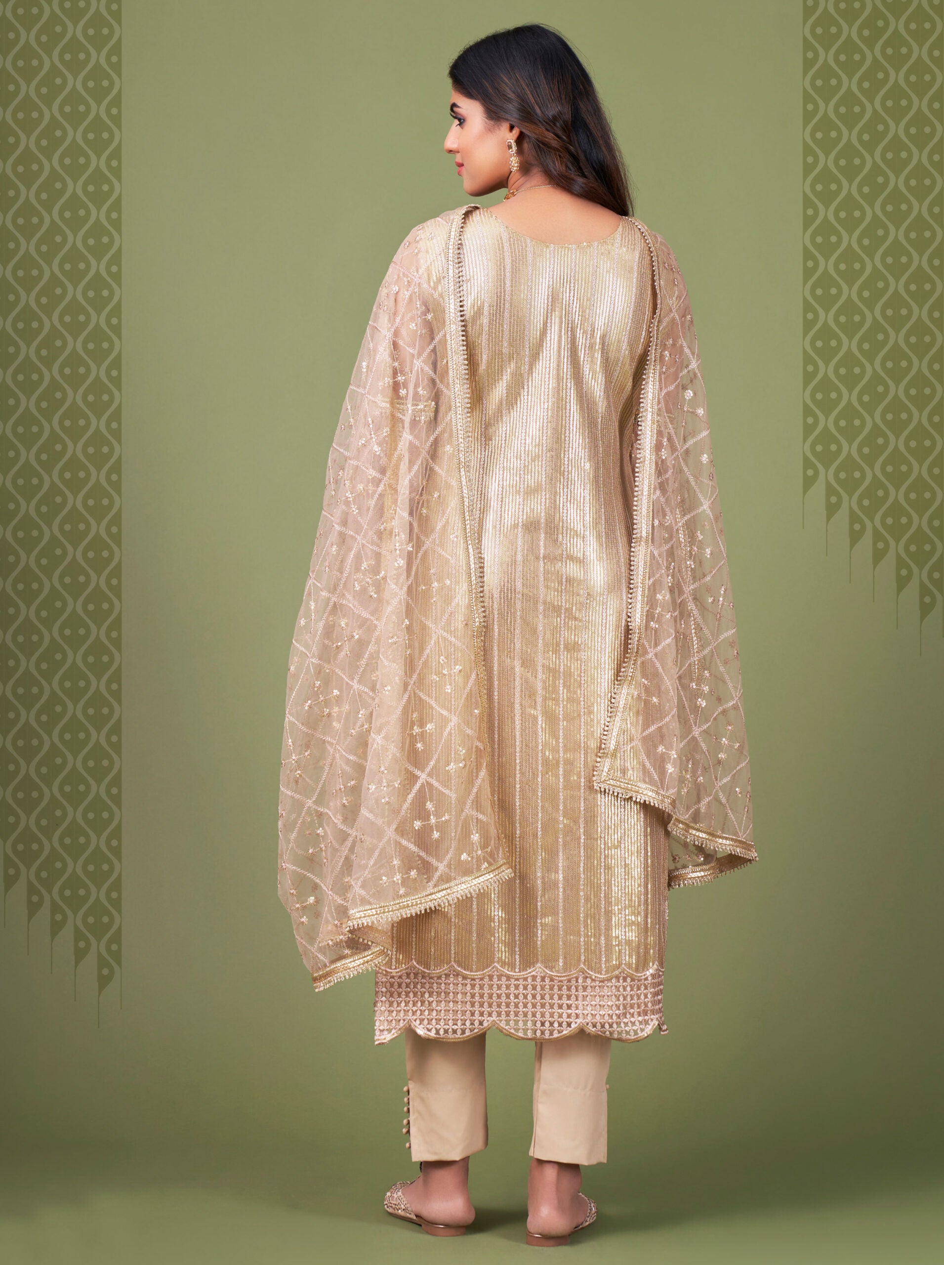 Zehra Beige Butterfly Salwar Kameez