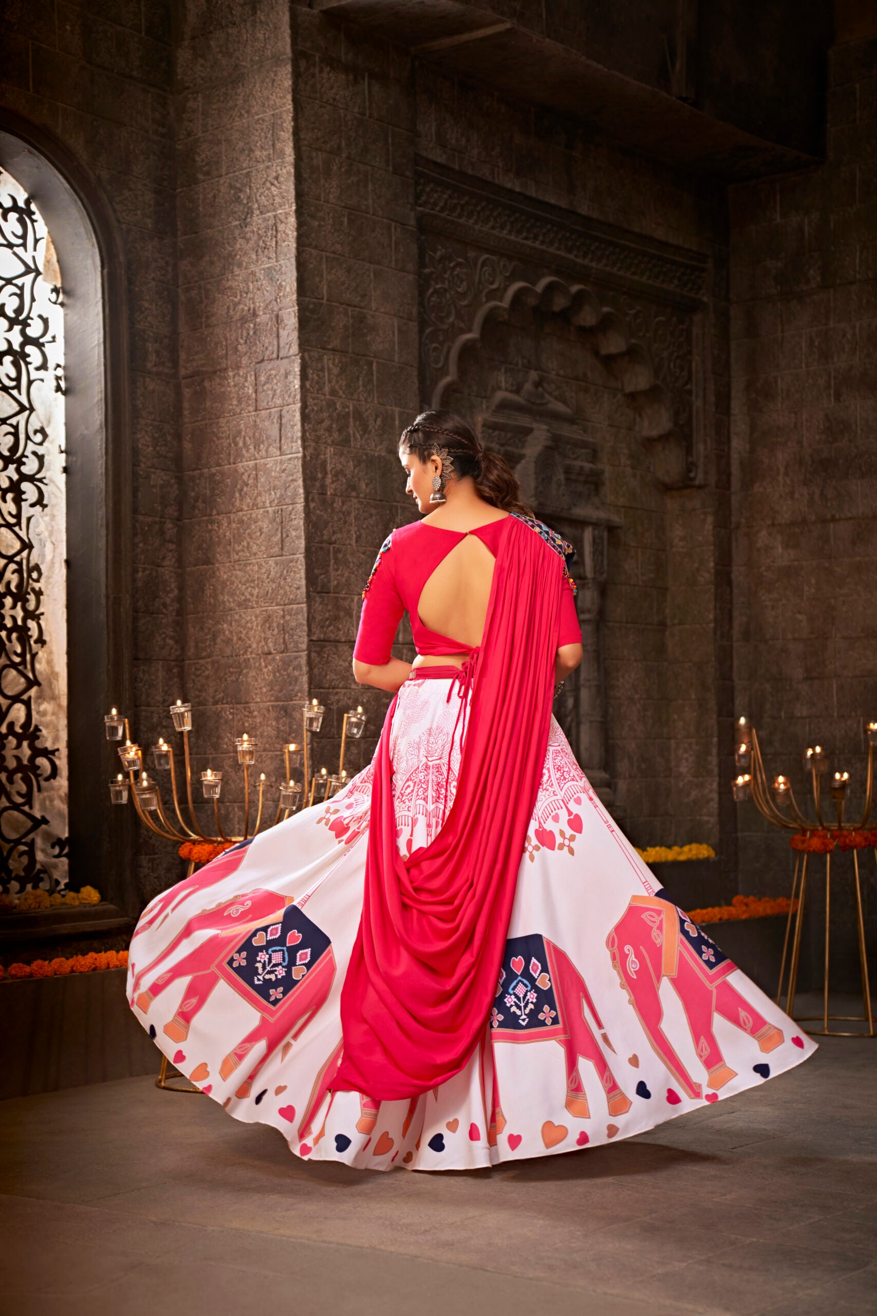 Gujarati Gajri Gaurav Trellis Lehenga Choli