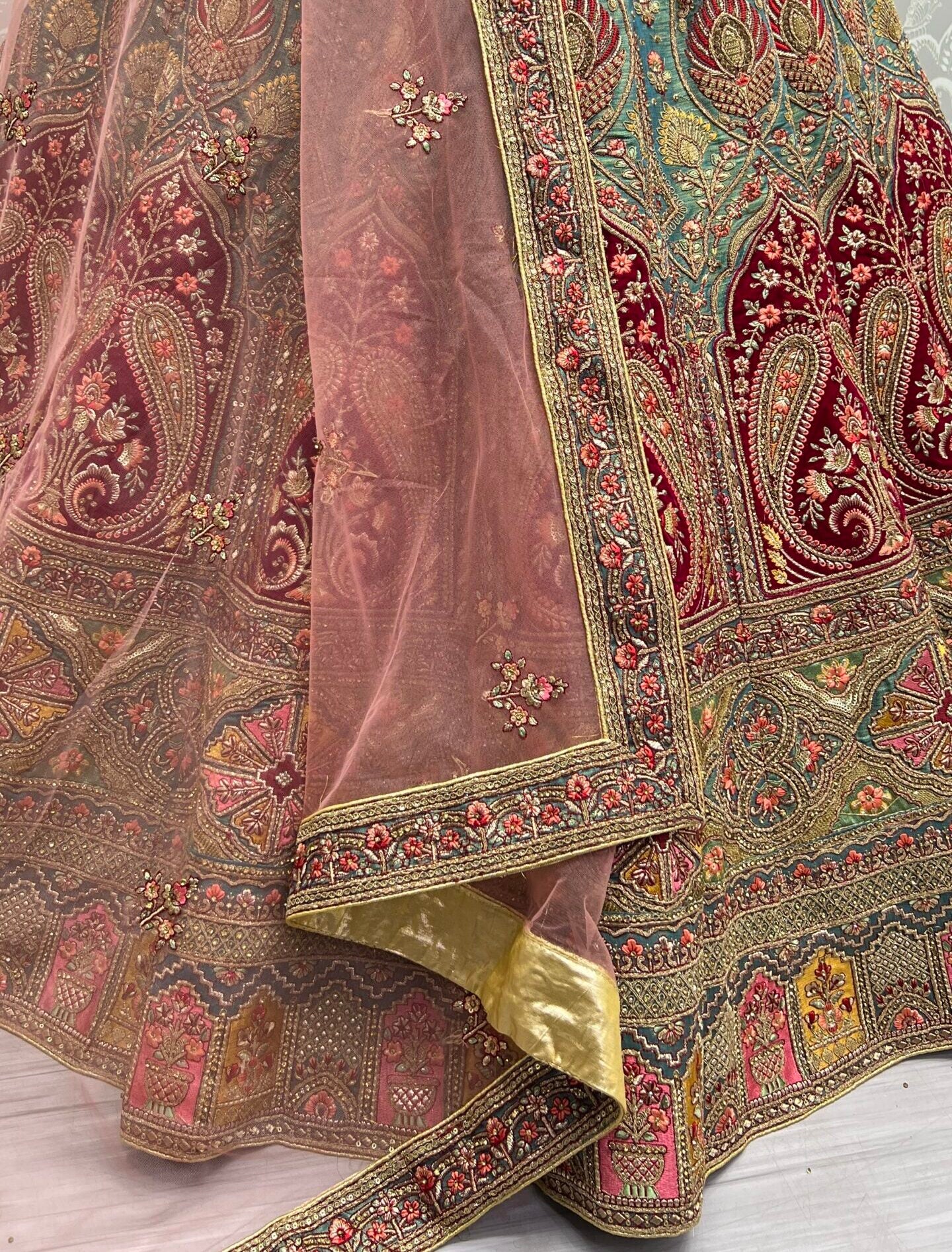 Diamond Dreams Sequence and Dori Embroidery Bridal Lehenga Choli