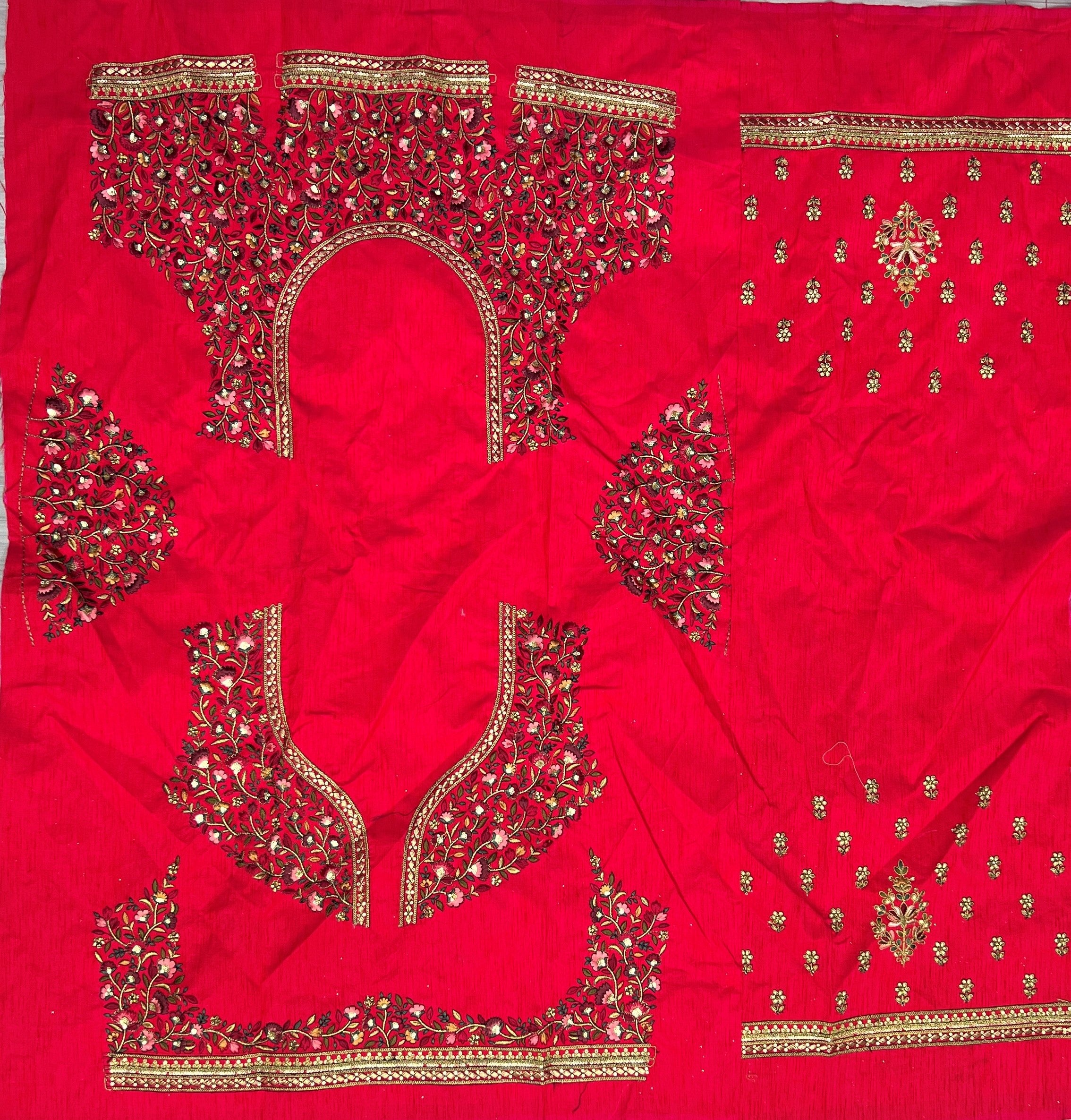 Precious Crimson Diamond Embroidery Bridal Lehengha Choli