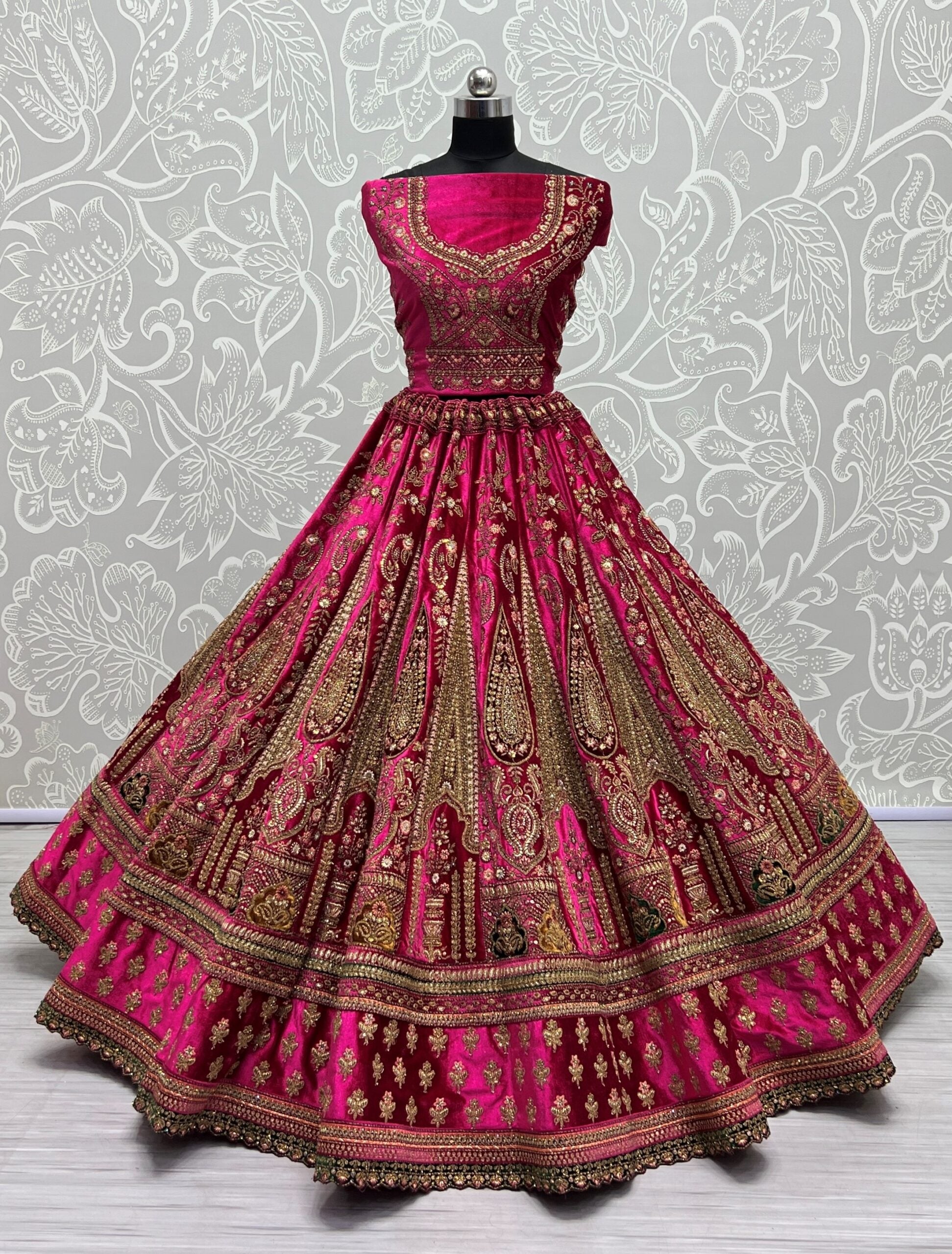 Royal Velvet Splendor Bridal Lehenga Choli