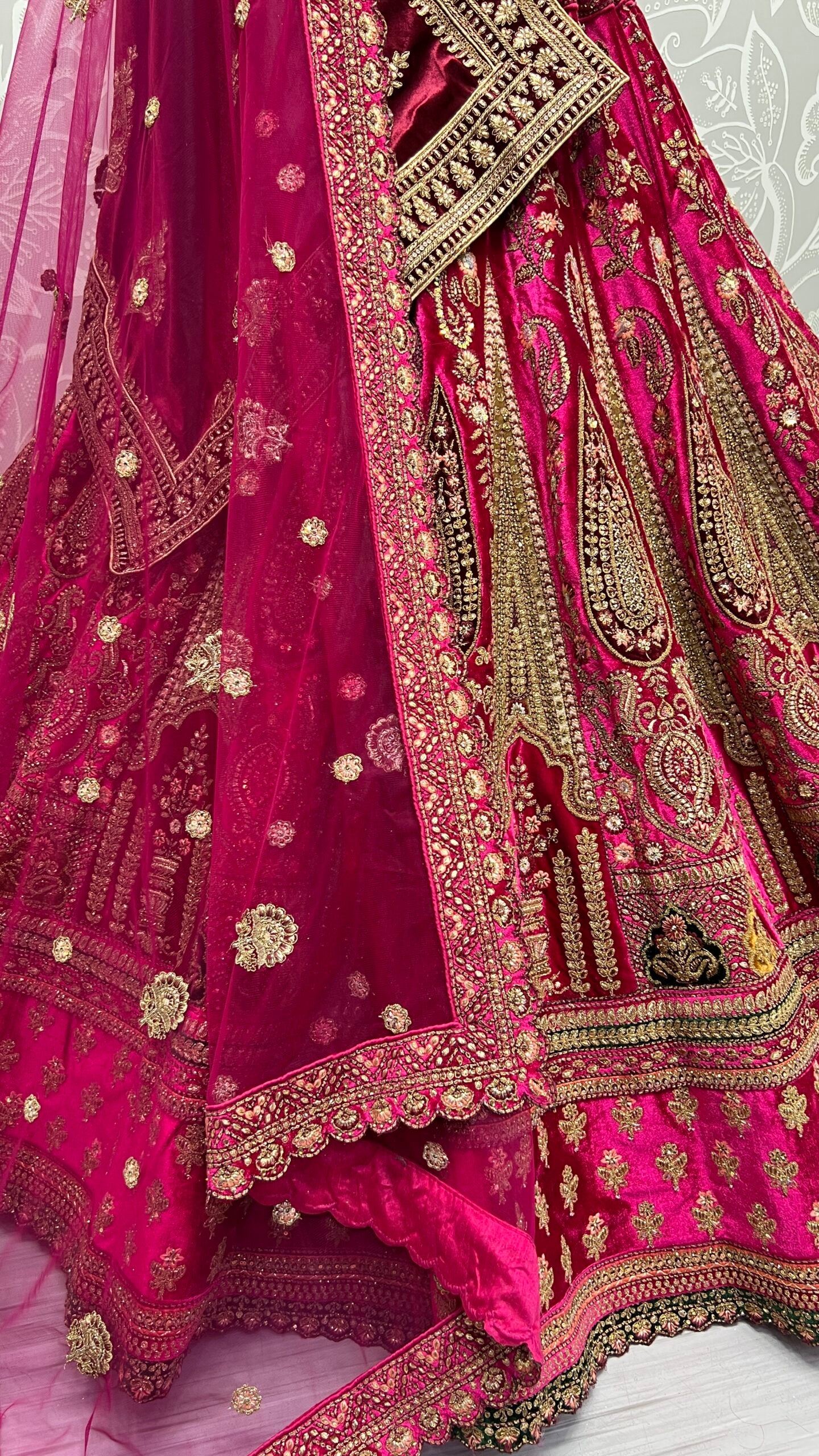 Royal Velvet Splendor Bridal Lehenga Choli