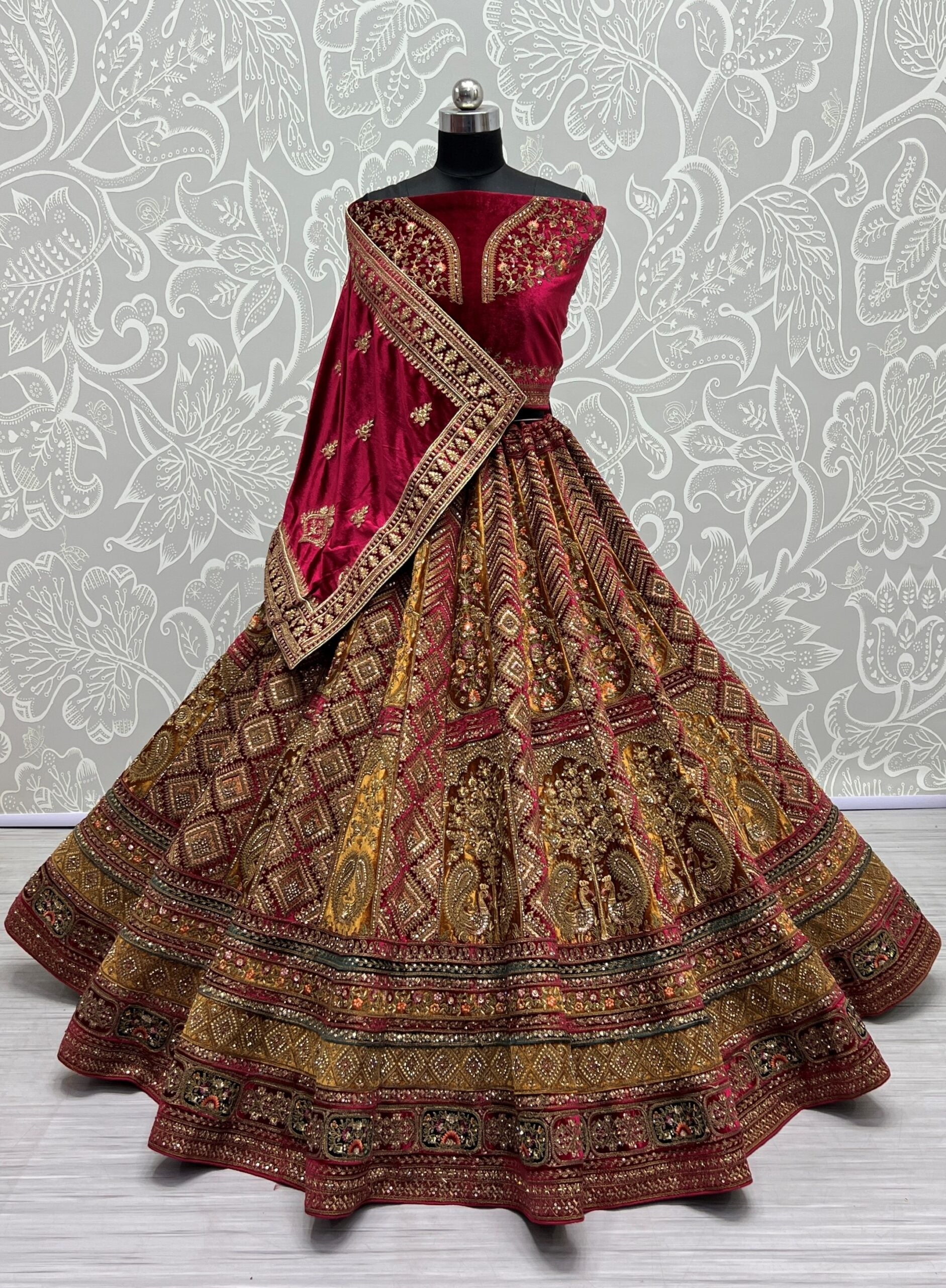 Ruby Rhapsody love passion and celebration Bridal Lehenga
