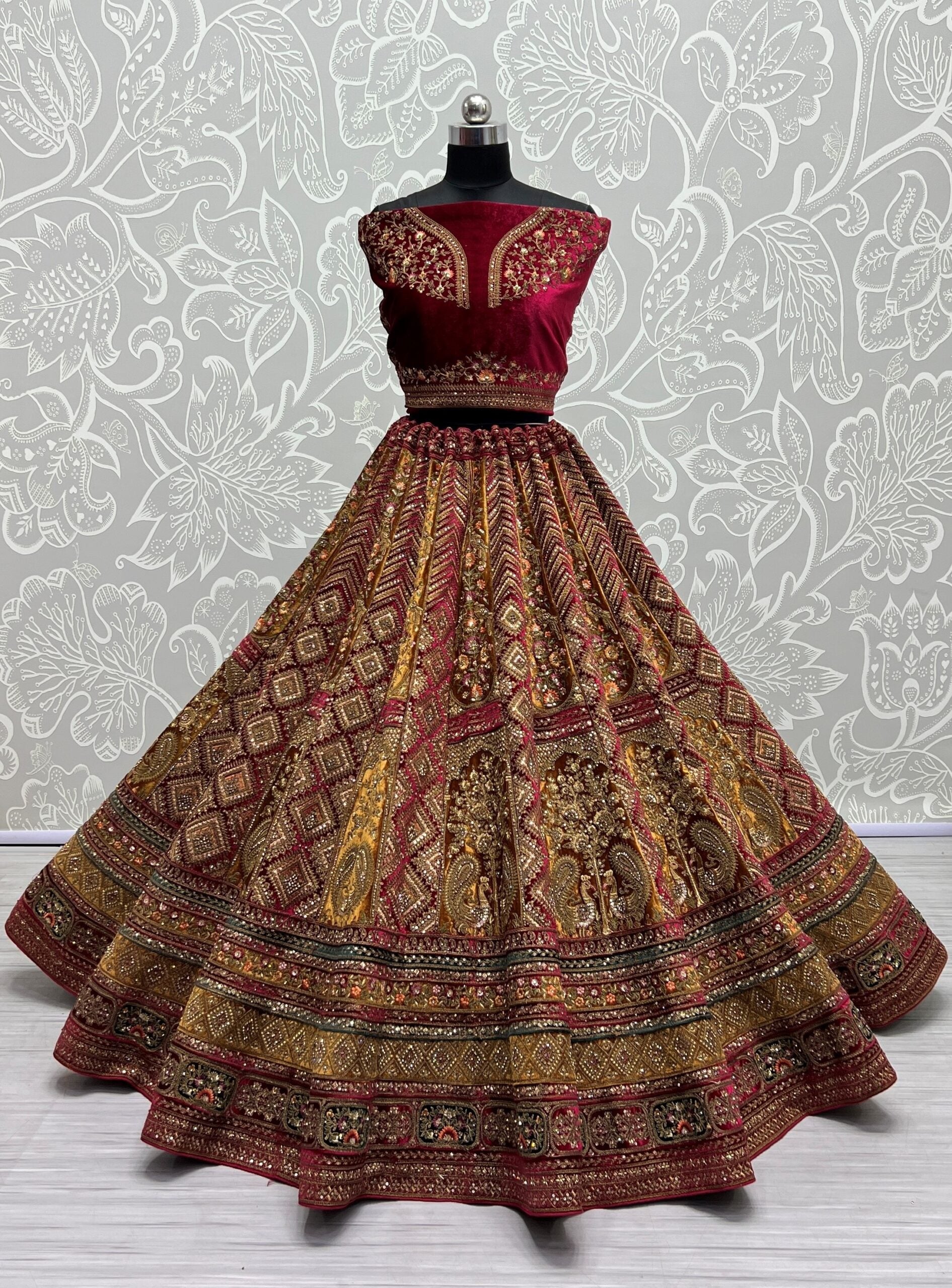 Ruby Rhapsody love passion and celebration Bridal Lehenga