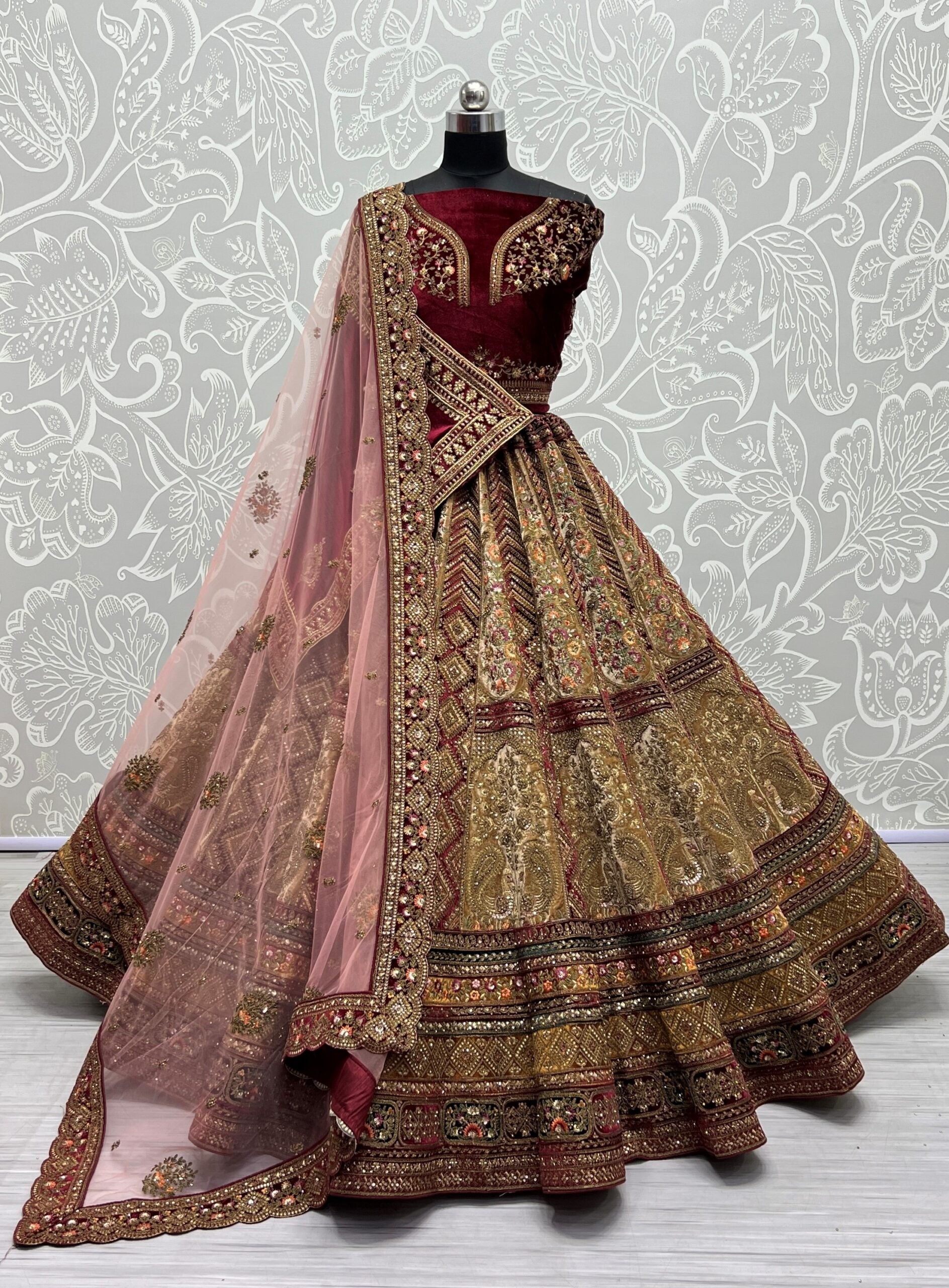 Golden Elegance Ensemble Bridal Lehengha Choli