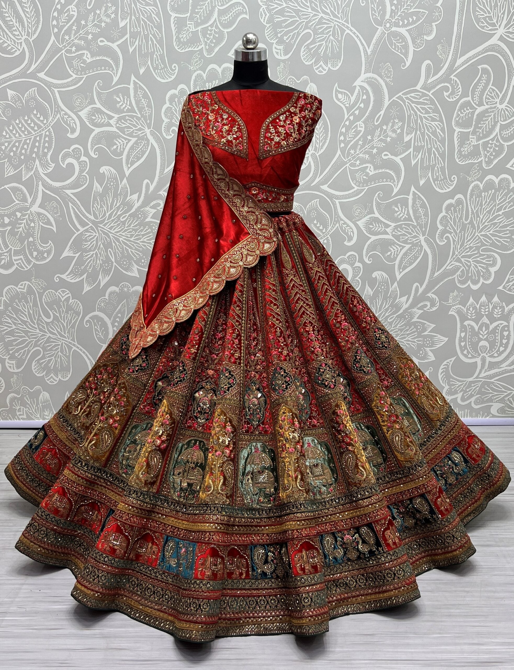 Gleaming Sequence Grace Bridal Lehenga Choli