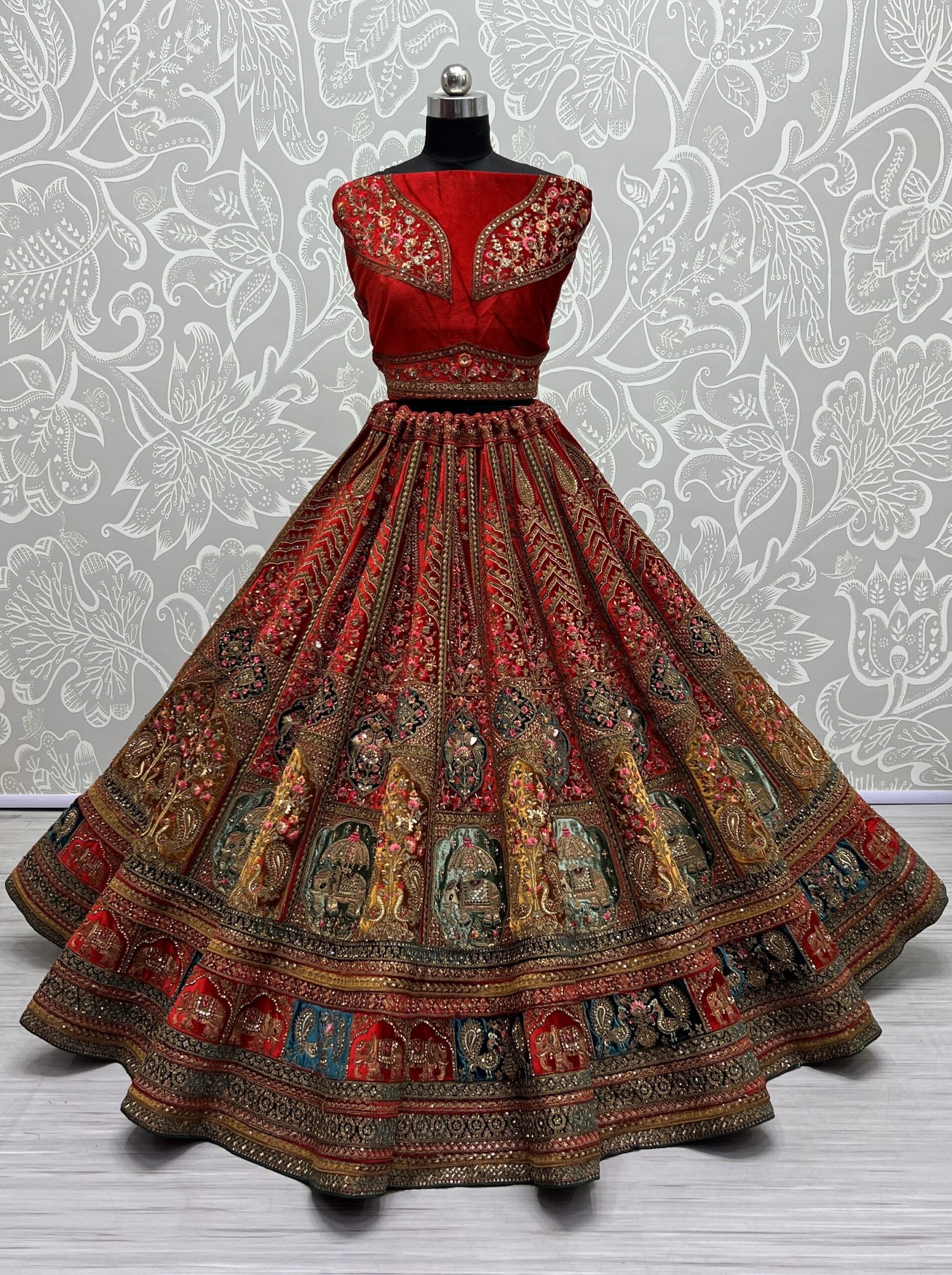 Gleaming Sequence Grace Bridal Lehenga Choli