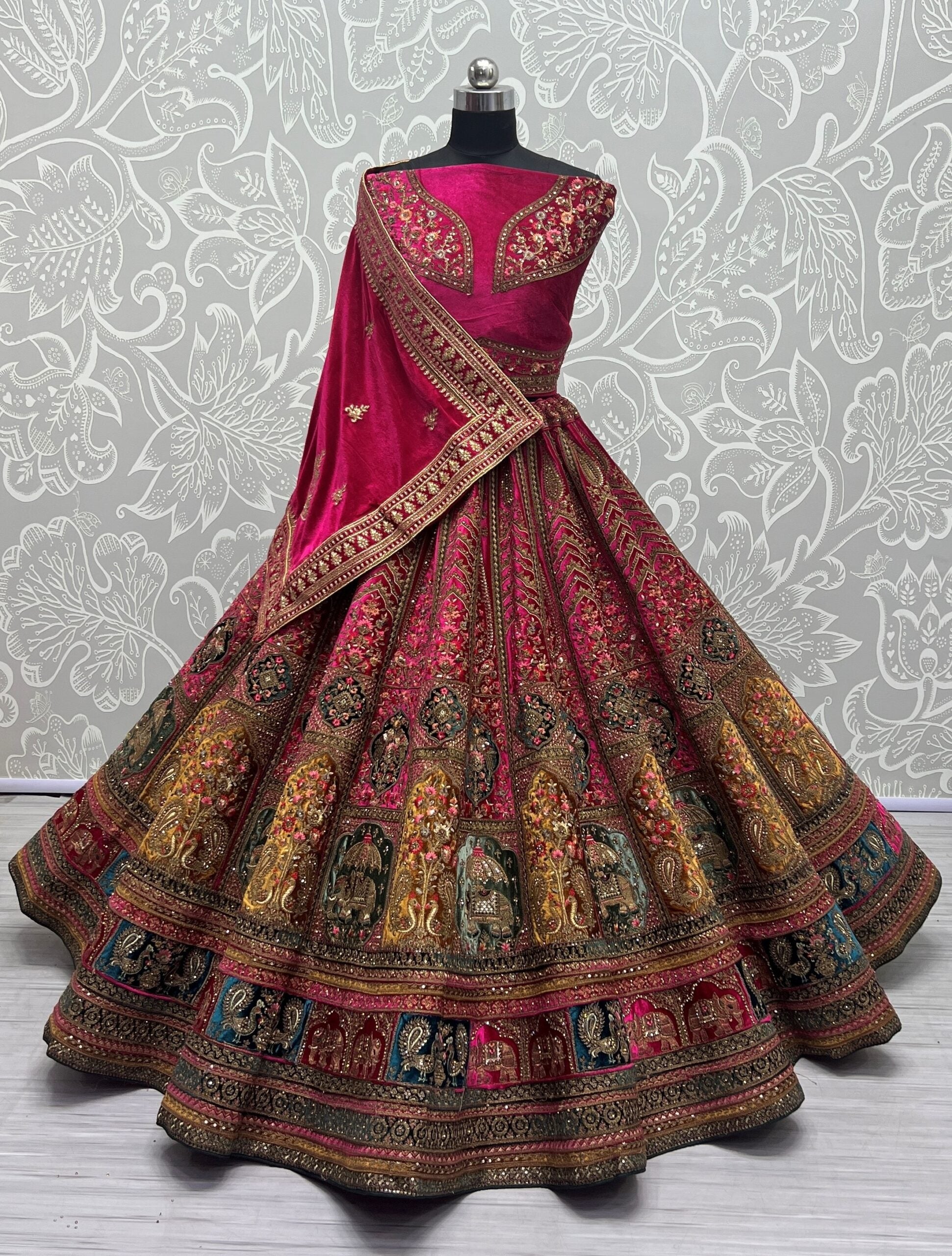 Royal Velvet Sparkler Bridal Lehenga Choli