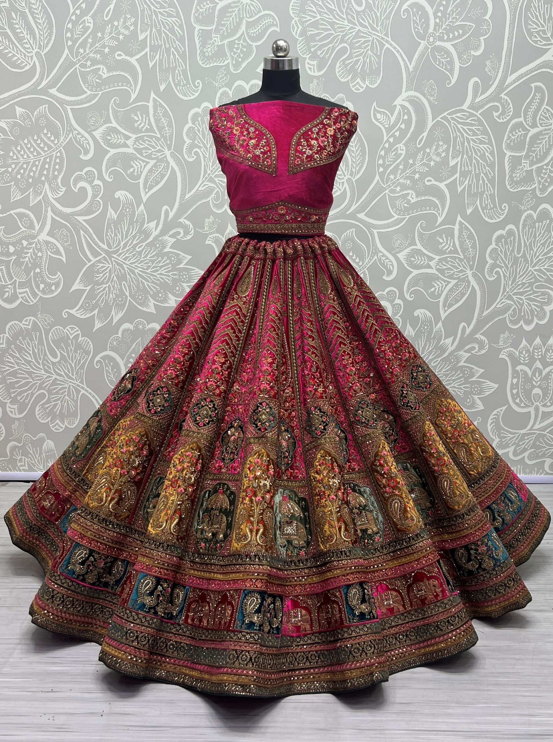 Royal Velvet Sparkler Bridal Lehenga Choli