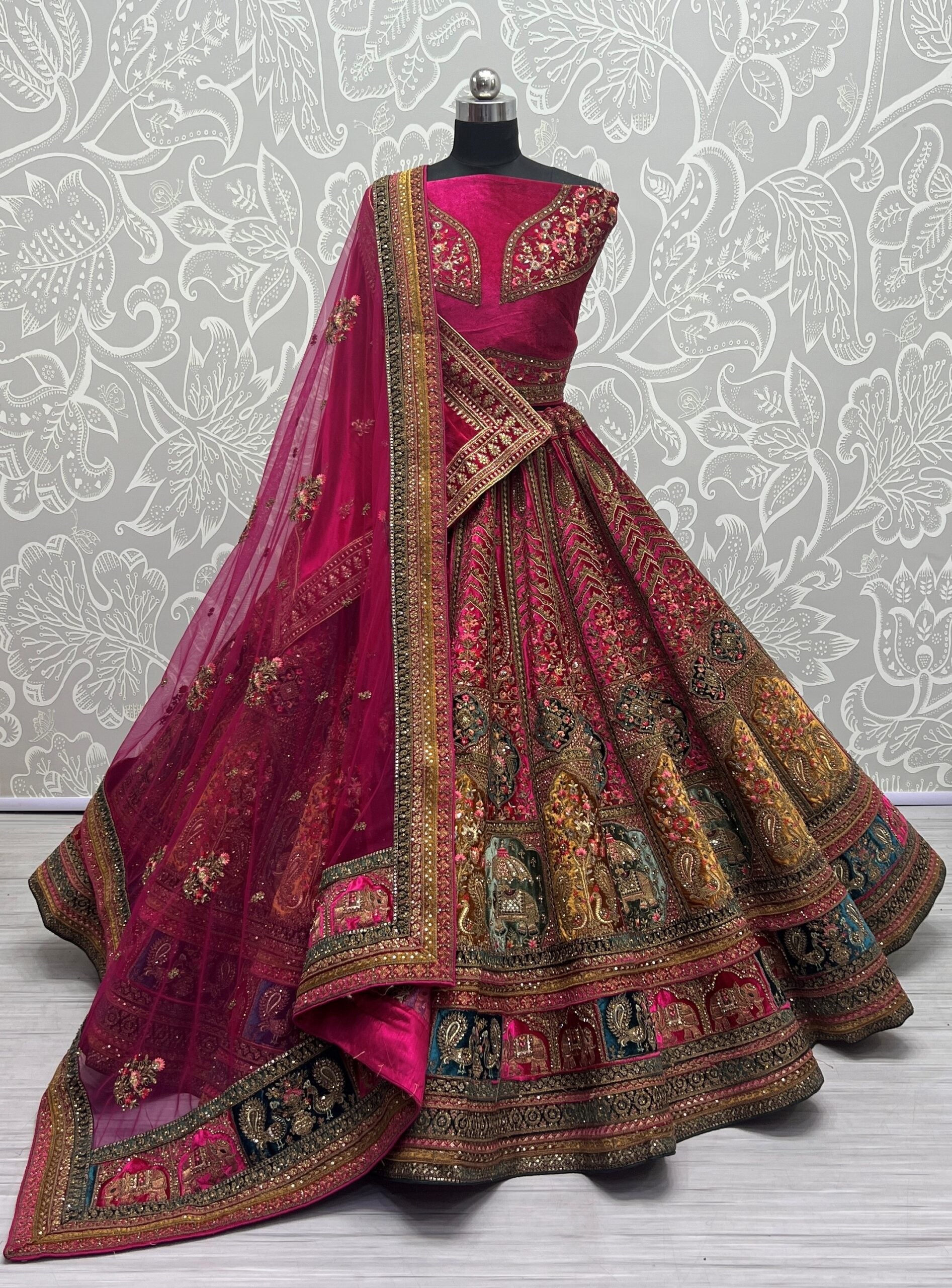 Royal Velvet Sparkler Bridal Lehenga Choli