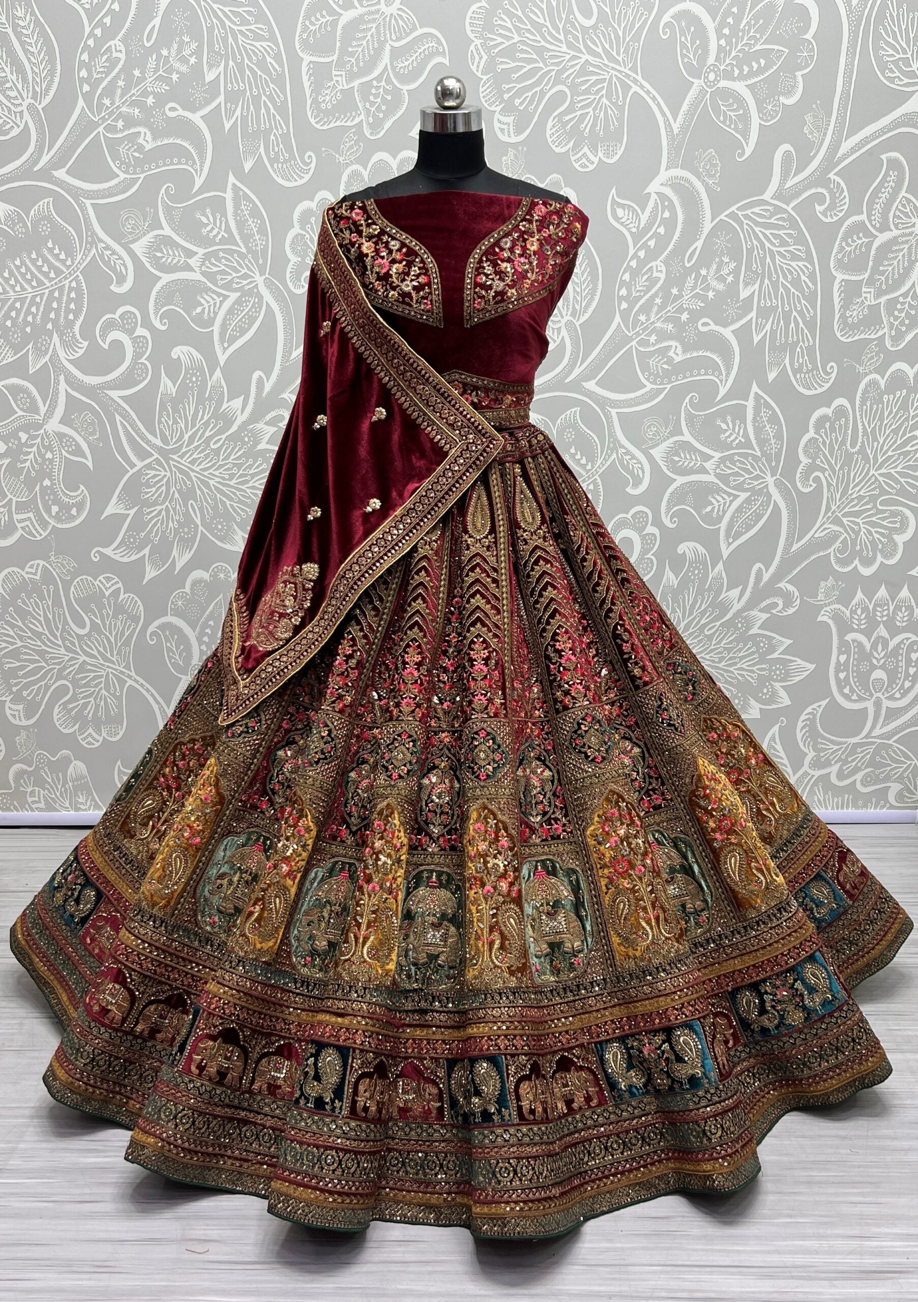 Majestic Diamond Dori Bridal Lehengha Choli