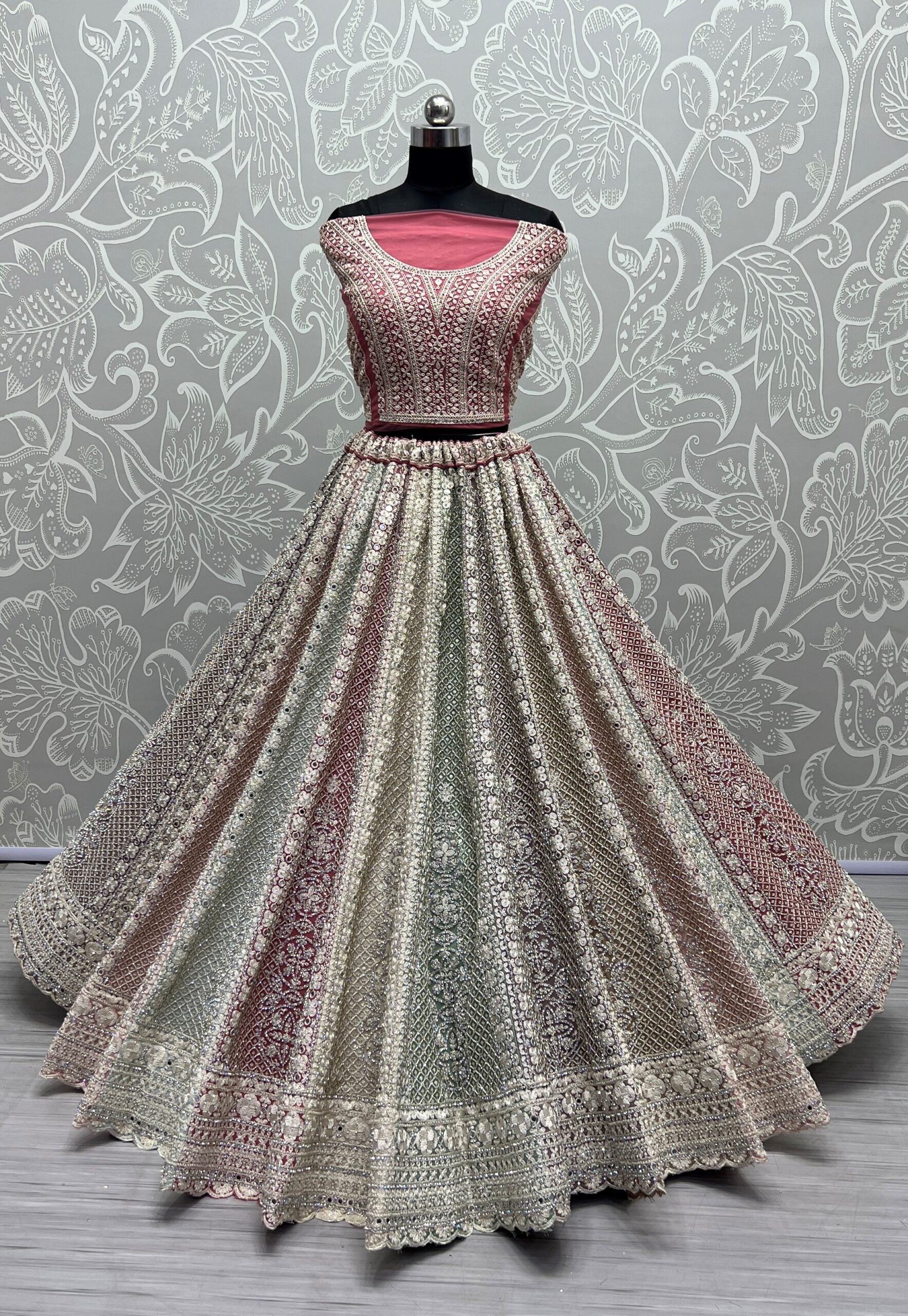 New Multi Kali Partywear Lehengha Choli