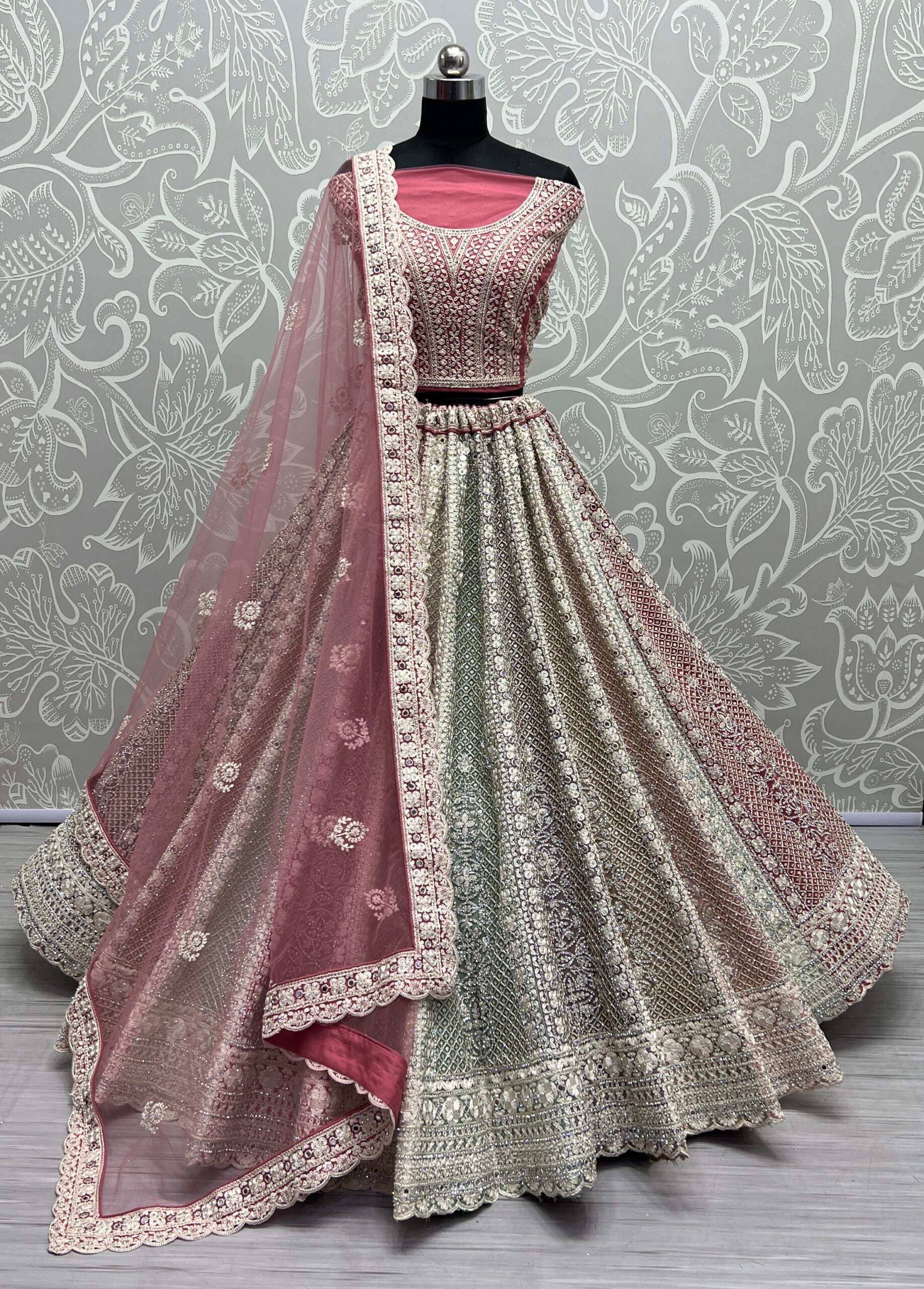 New Multi Kali Partywear Lehengha Choli