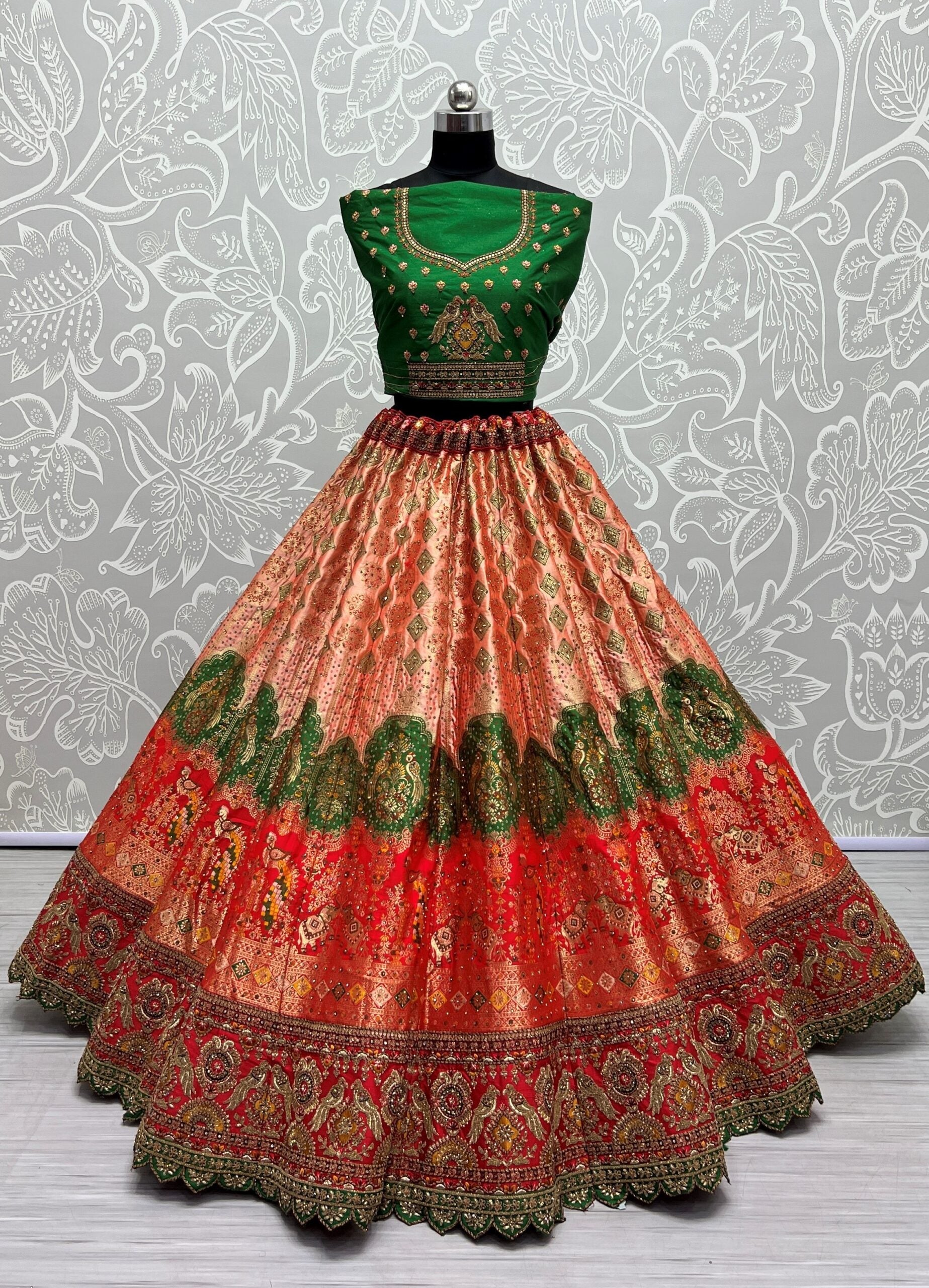 Ratna Kanchana Bridal Banarasi silk Lehengha Choli
