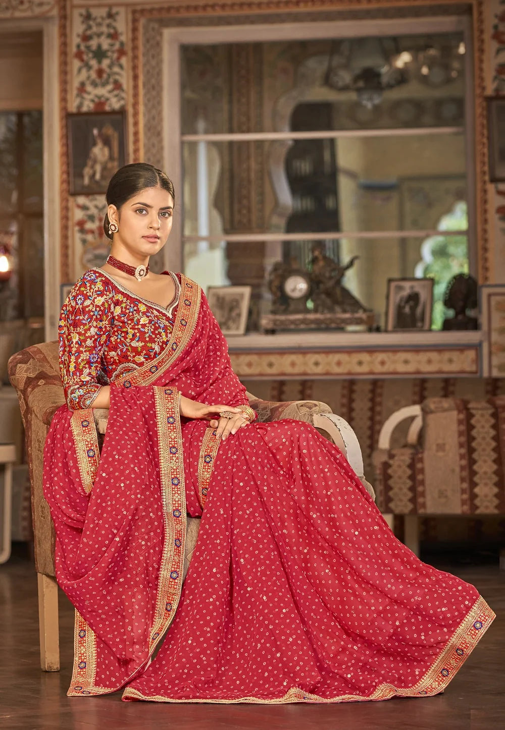 Resplendent Sequin Splendor Zari Reflection Saree