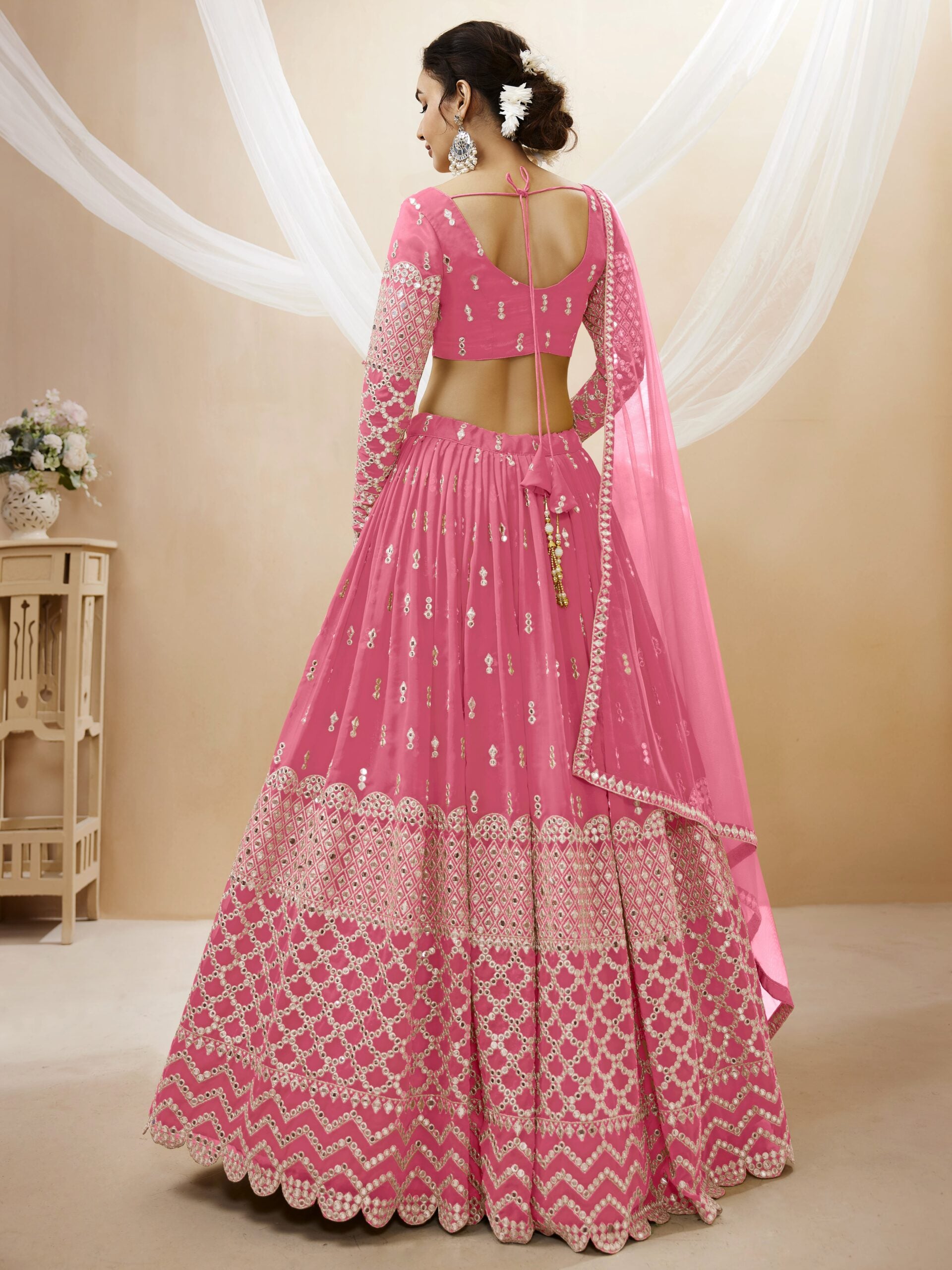 Pink Fairy Sequins Sparkle Lehengha Choli