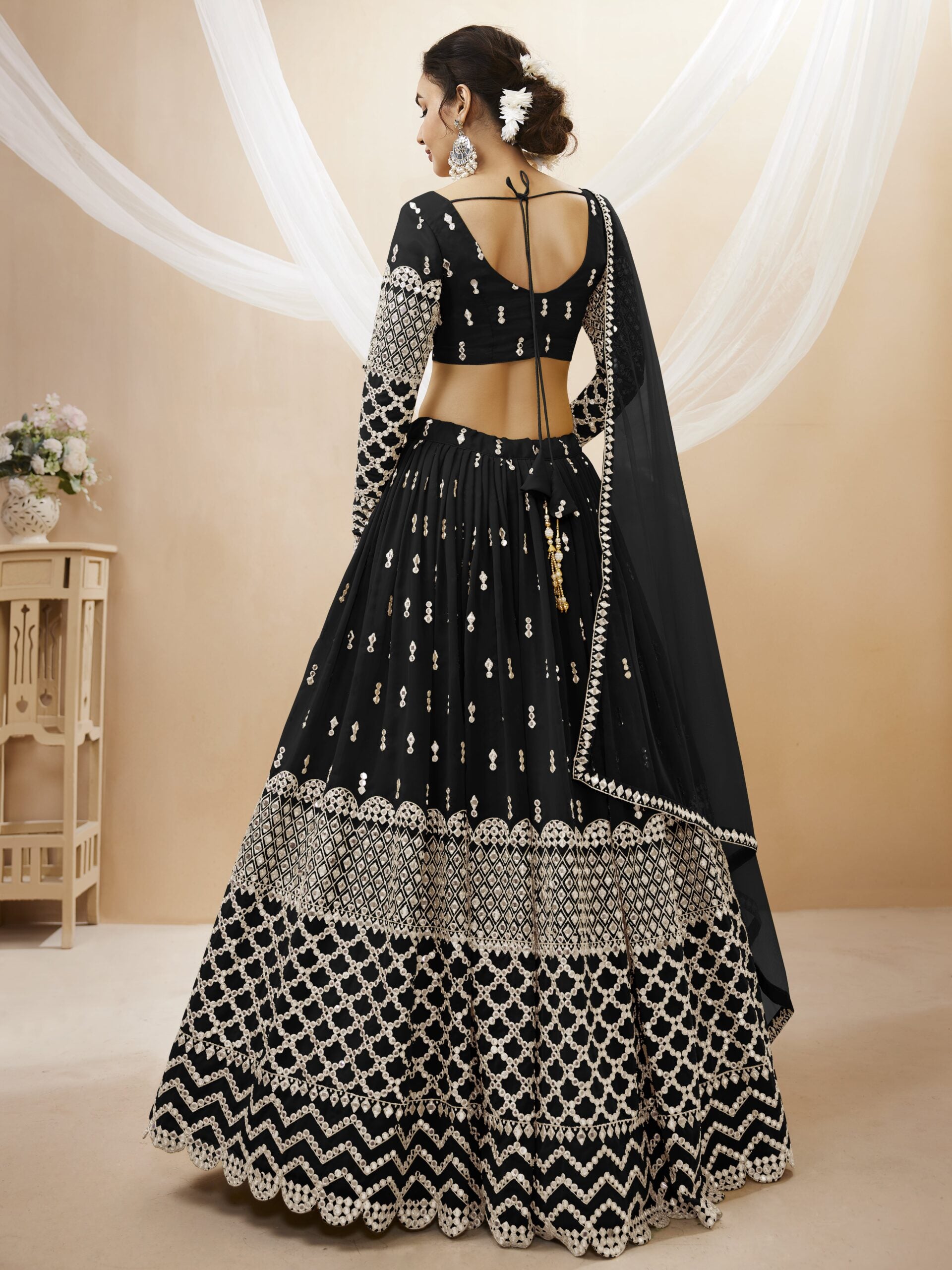 Black Magic Paper Miror Dream Lehengha Choli