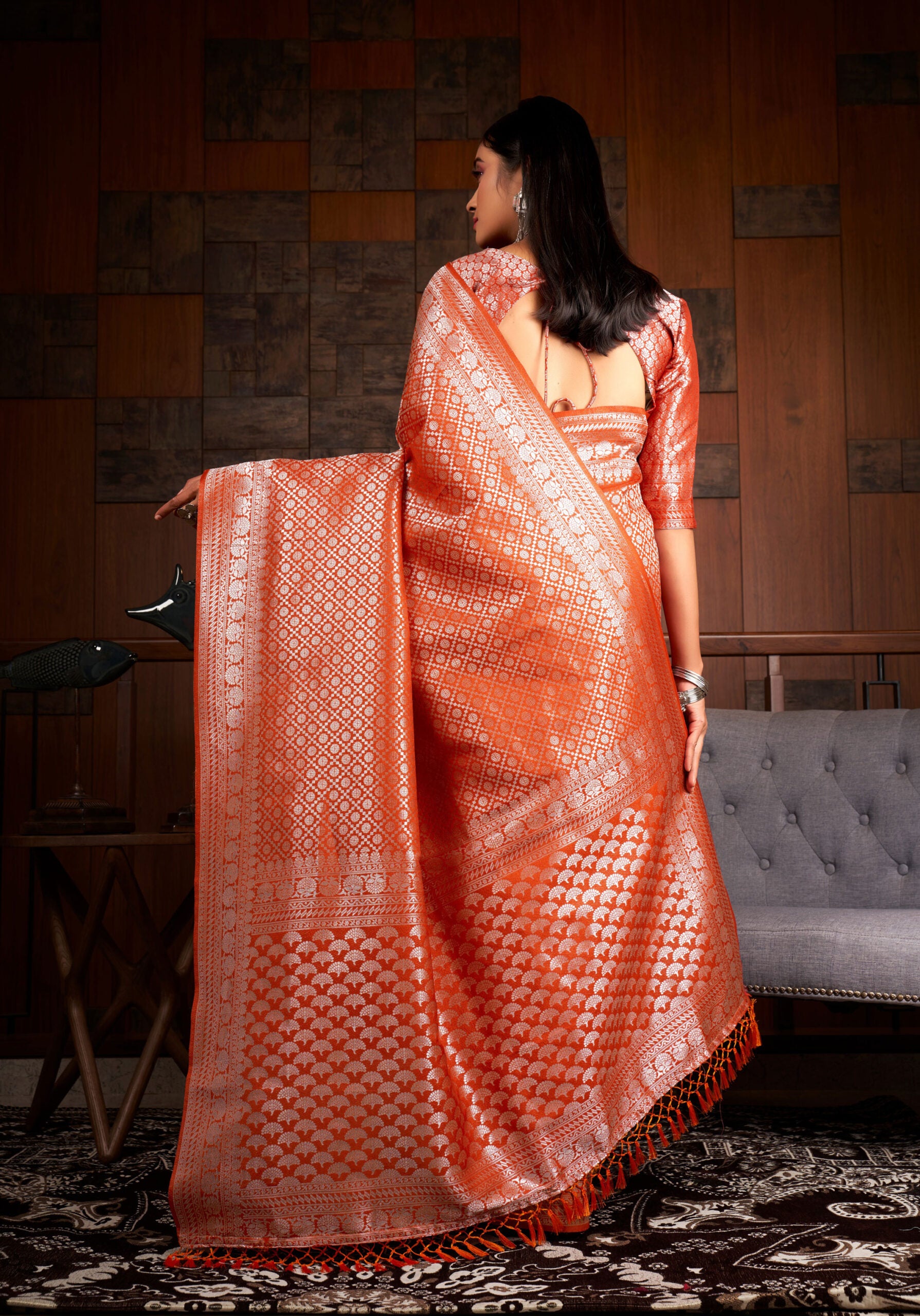 Temple Bloom Kanjivaram Silk Saree