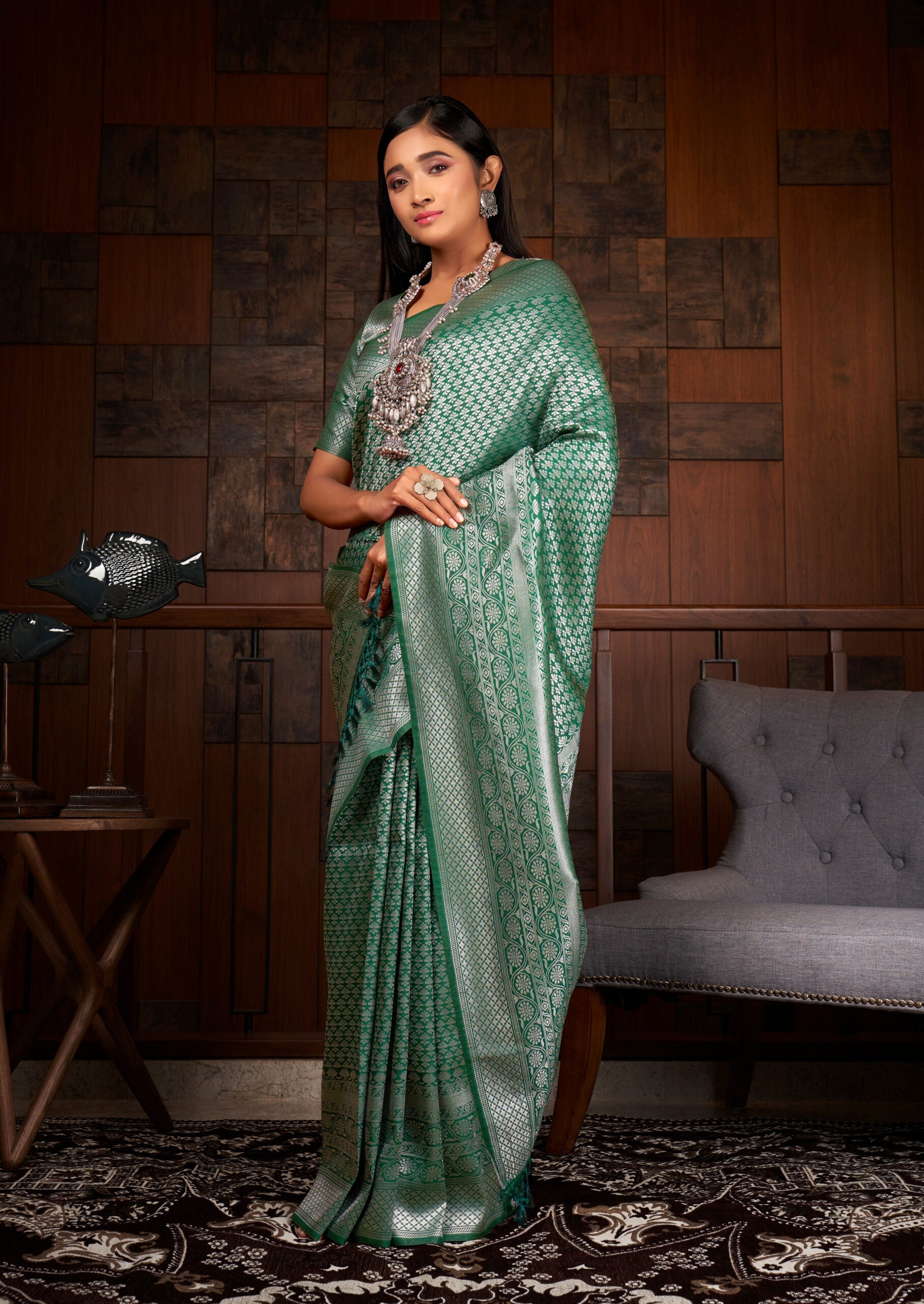 Kaveri Cascade Kanjivaram Silk Saree