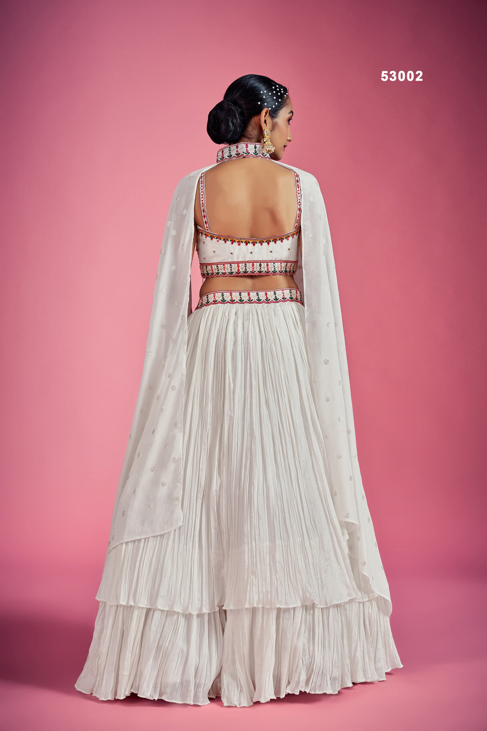 Zardosi Dream White Miror Lehengha  Choli