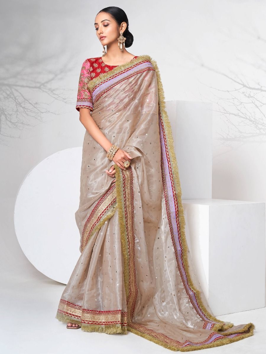 Golden Sands Elegance Akhand Sobhagyavati Magnificence Jimmy Choo Saree