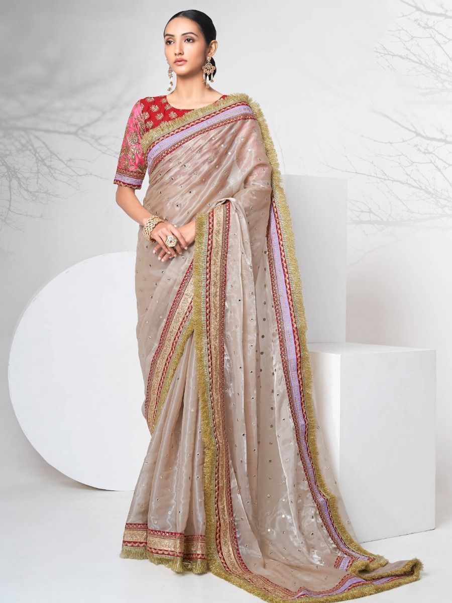 Golden Sands Elegance Akhand Sobhagyavati Magnificence Jimmy Choo Saree