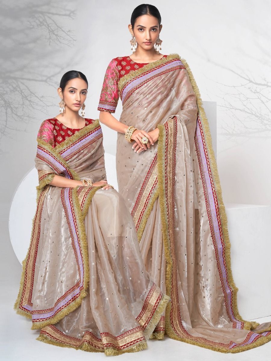 Golden Sands Elegance Akhand Sobhagyavati Magnificence Jimmy Choo Saree