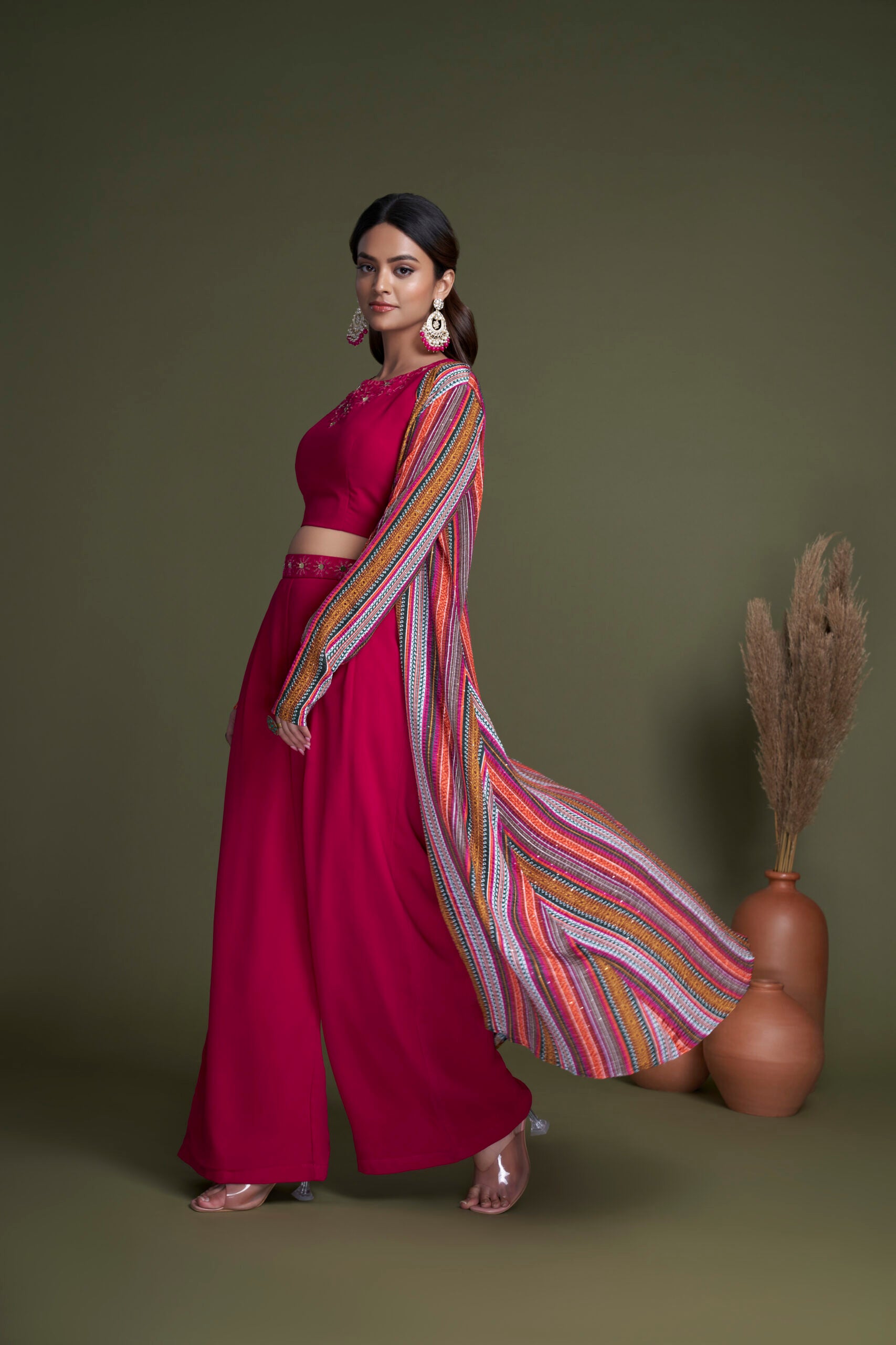 Luxurious Rani ReverieEmbroidery and Mirror Work Co-ord Set