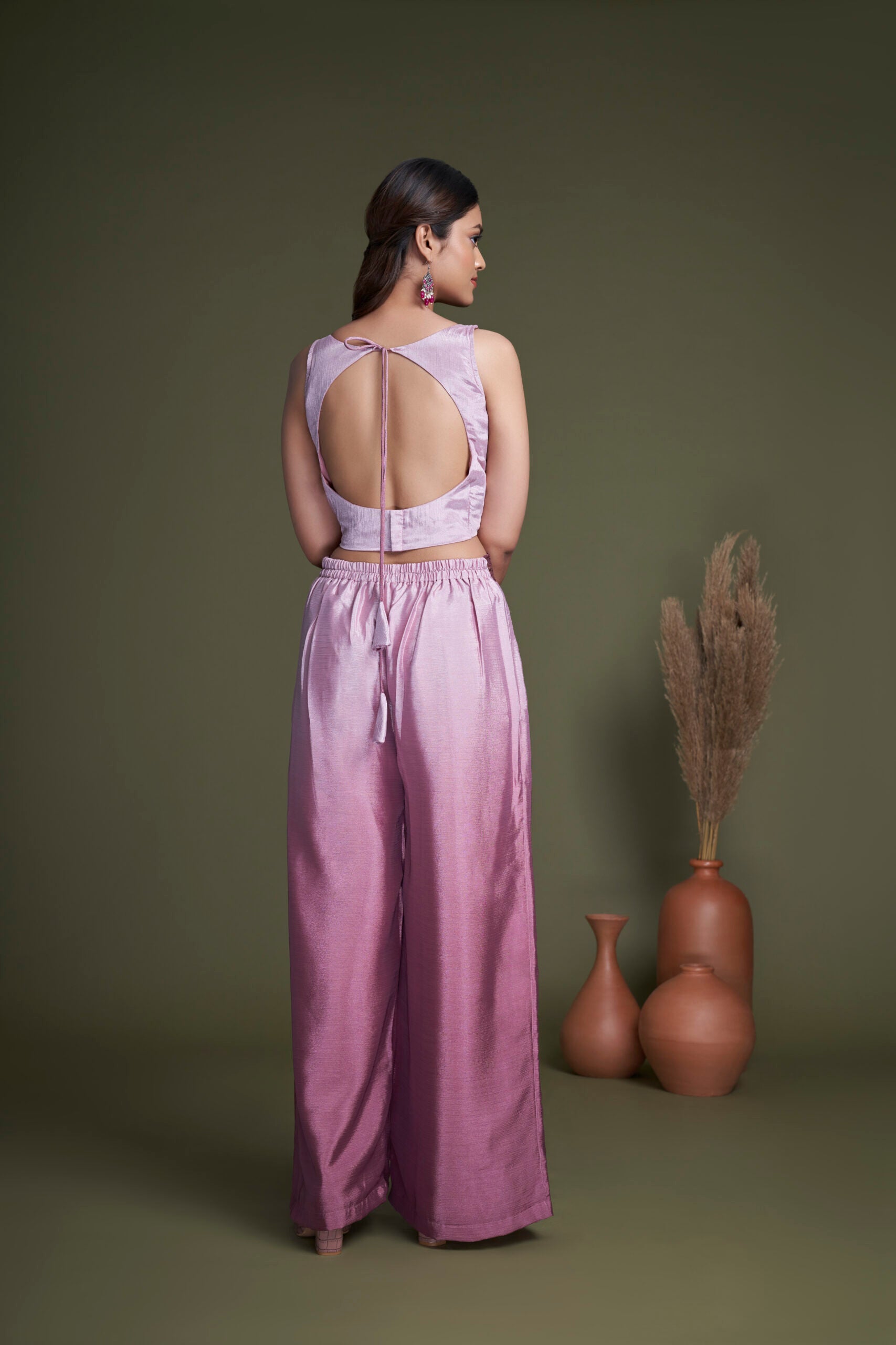 Romantic Blush Chinon Embroidery Ensemble Co-ord Set