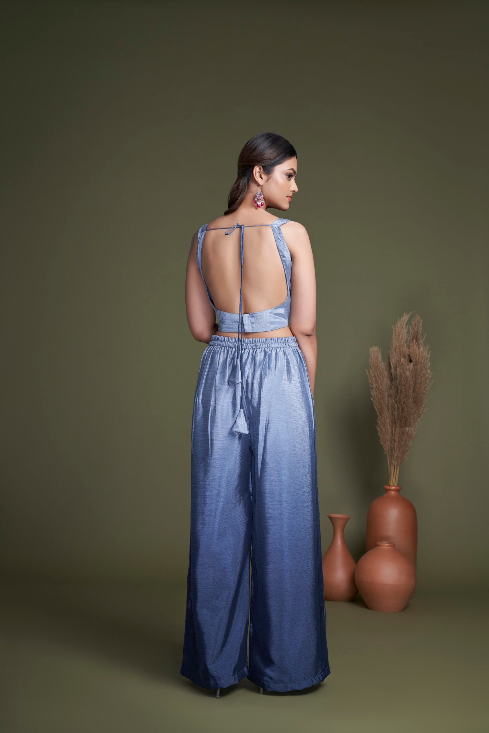 Midnight Serenade Chinon Embroidery Co-ord Set