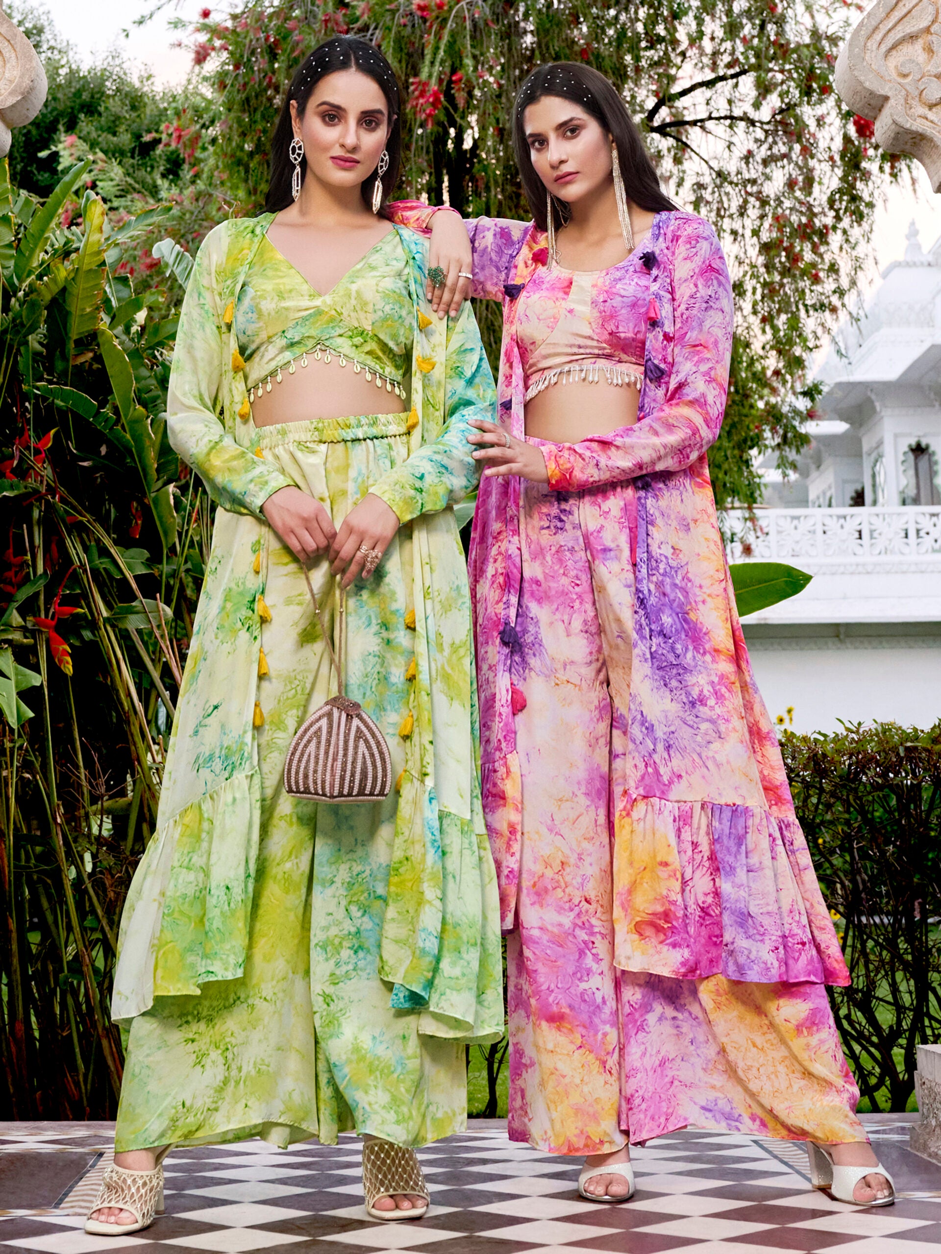 Purple Haze Shibori Silk Ensemble