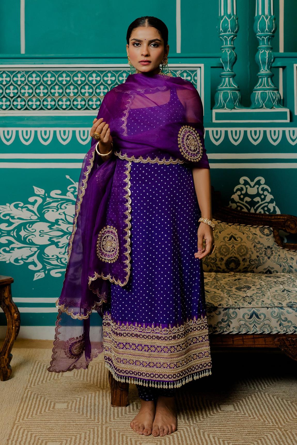 Rajpreet Zari Magic Georgette Reverie Satin Georgette Salwar Suit