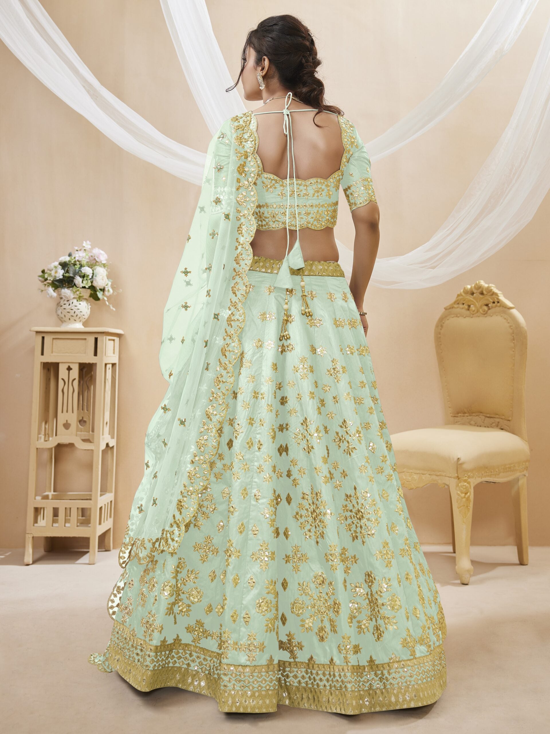 Emerald Shimmer Sequins Majesty Lehenga Choli