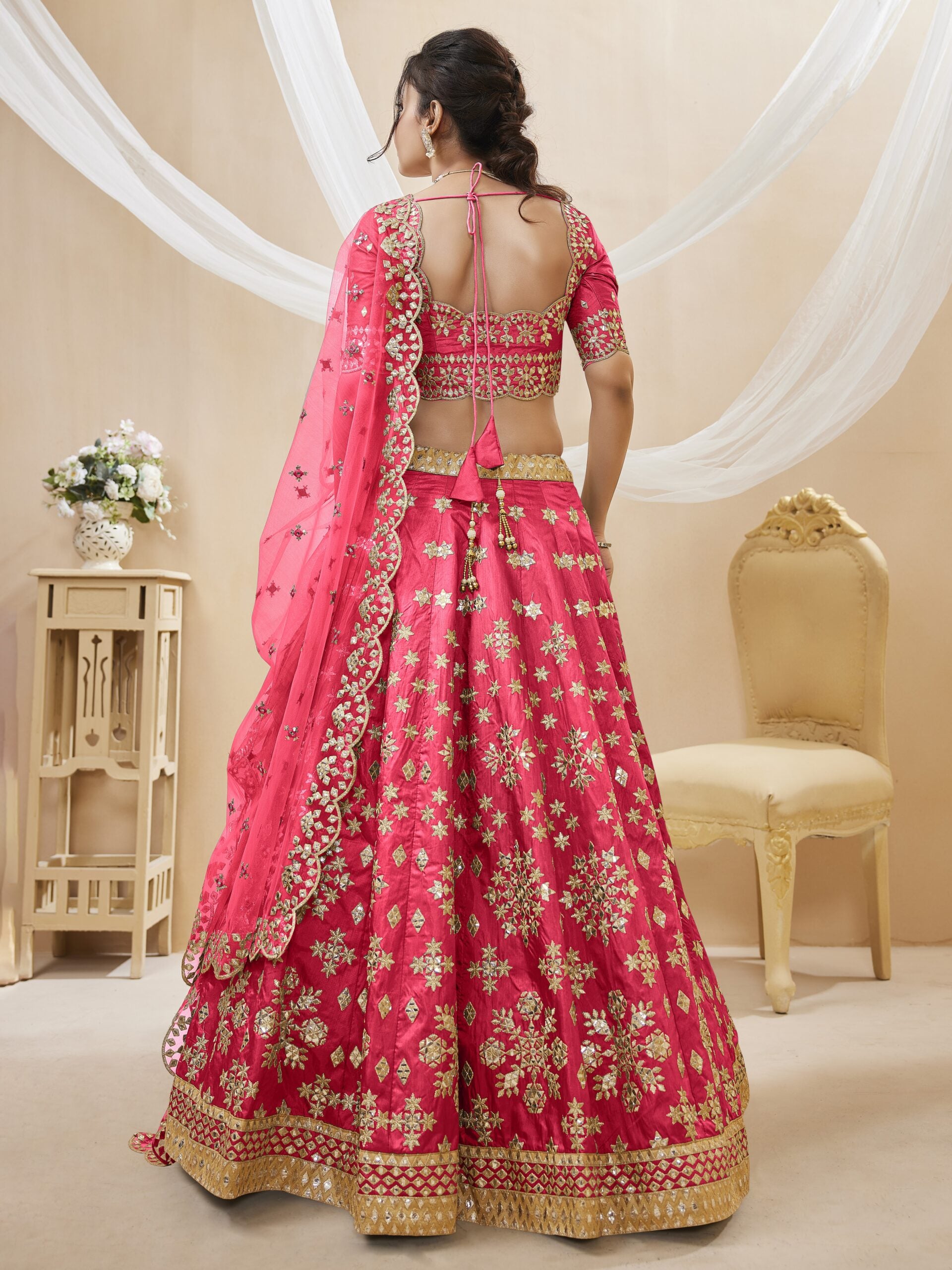 Peony Pink Sequins Splendor Lehenga Choli