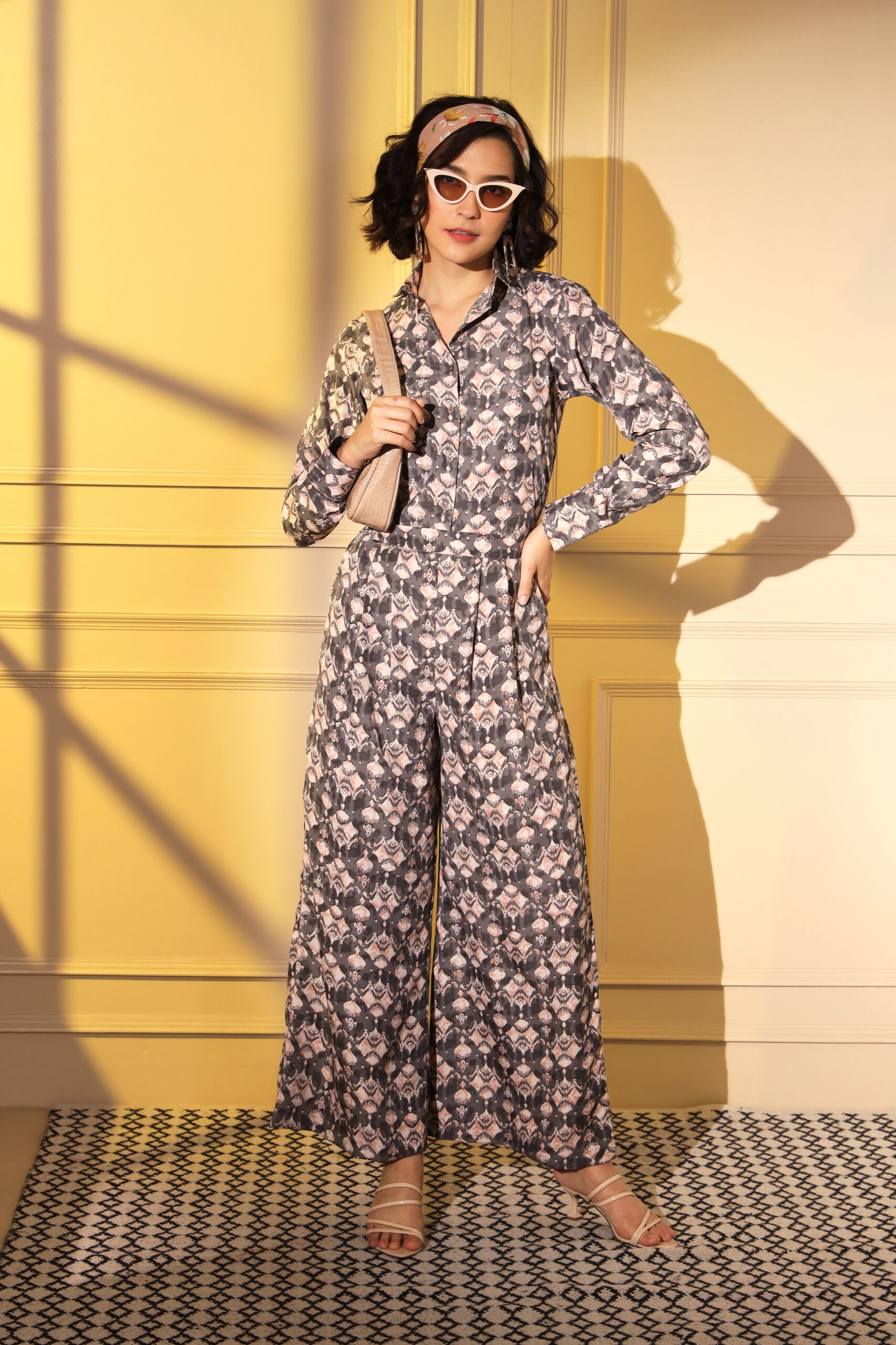 Monochrome Grey Symphony Co Ord Ensemble