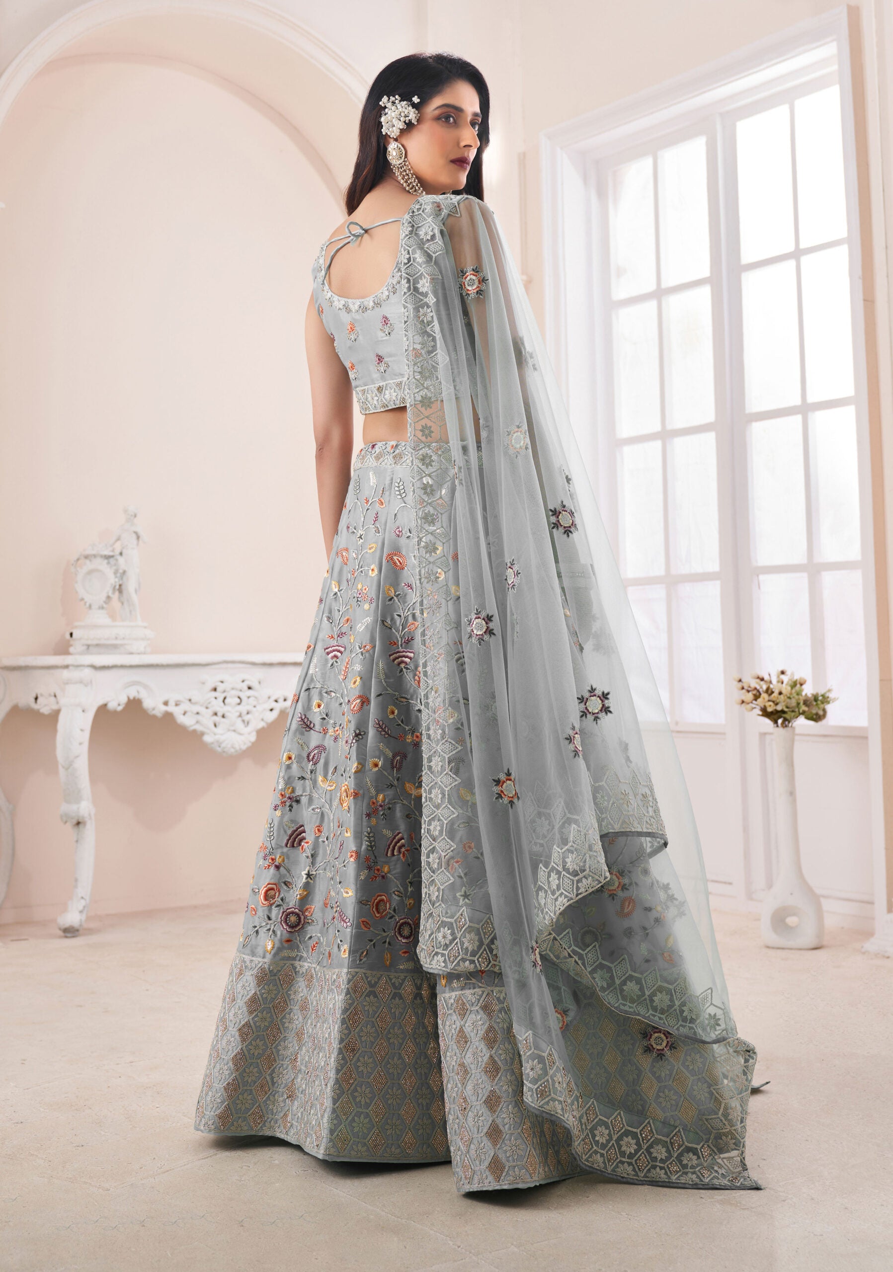 New Art Silk Zarkhan Work Lehengha Choli