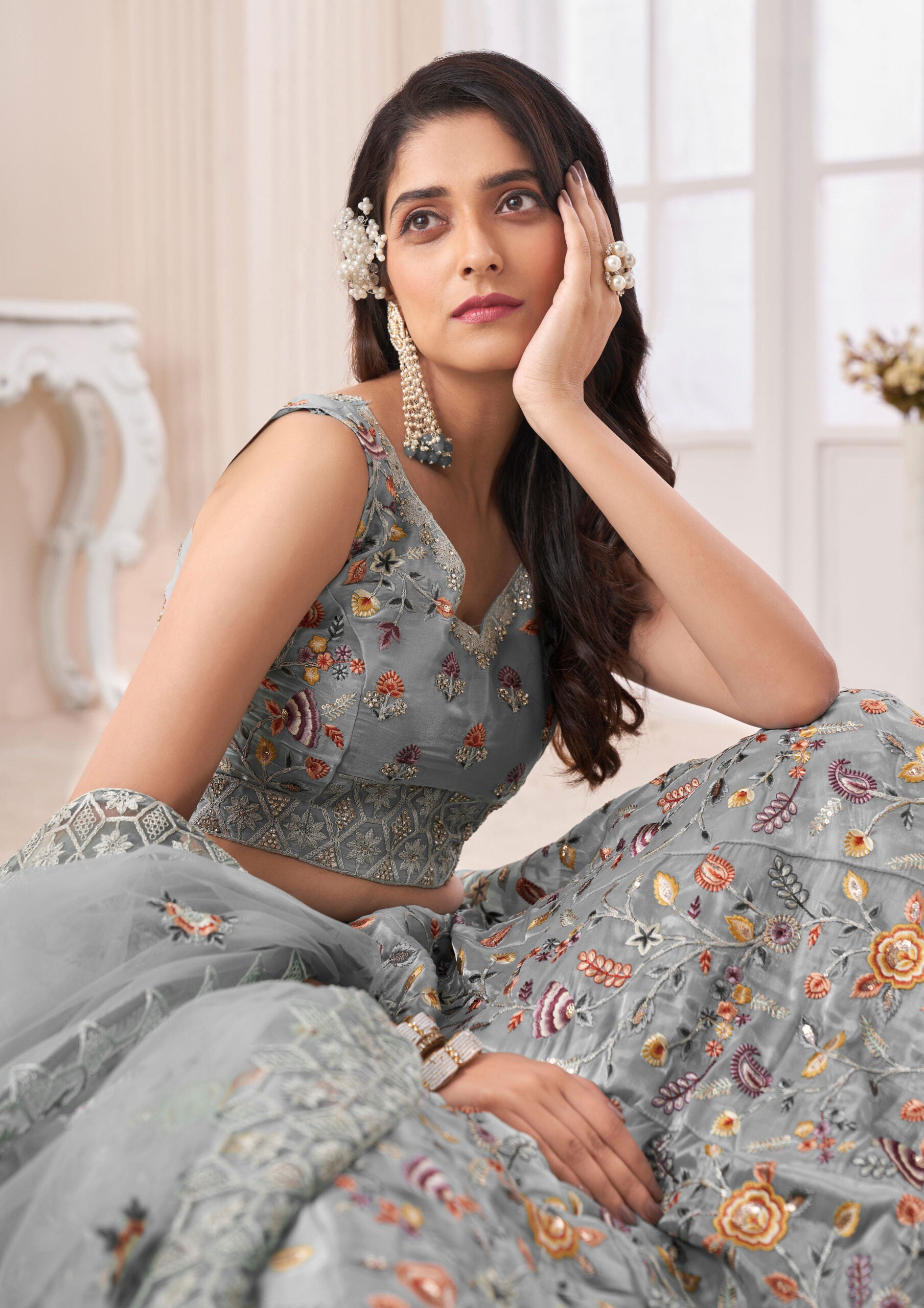 New Art Silk Zarkhan Work Lehengha Choli